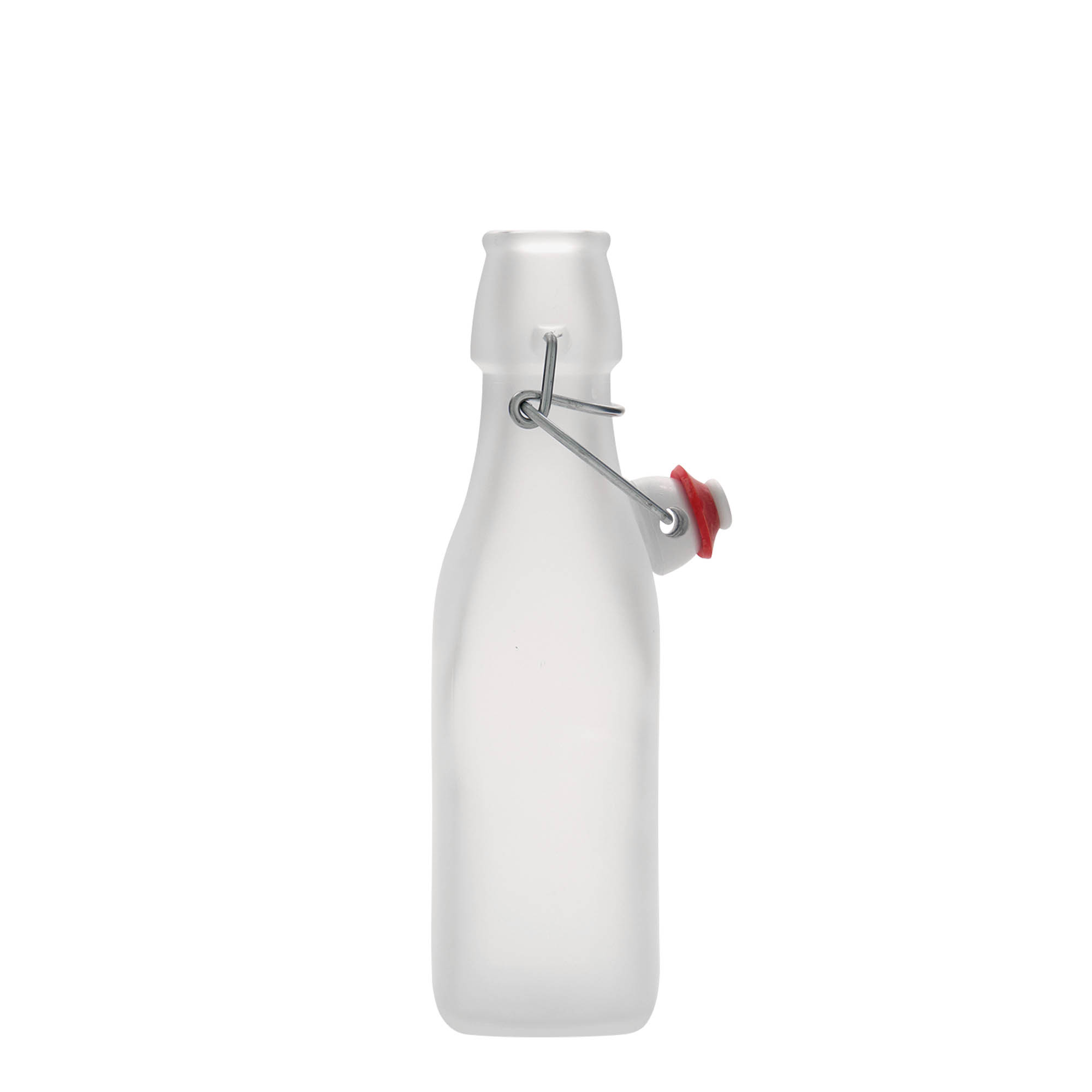 250 ml steklenica 'Swing, kvadratna, bela, odprtina: vzmetni zamašek