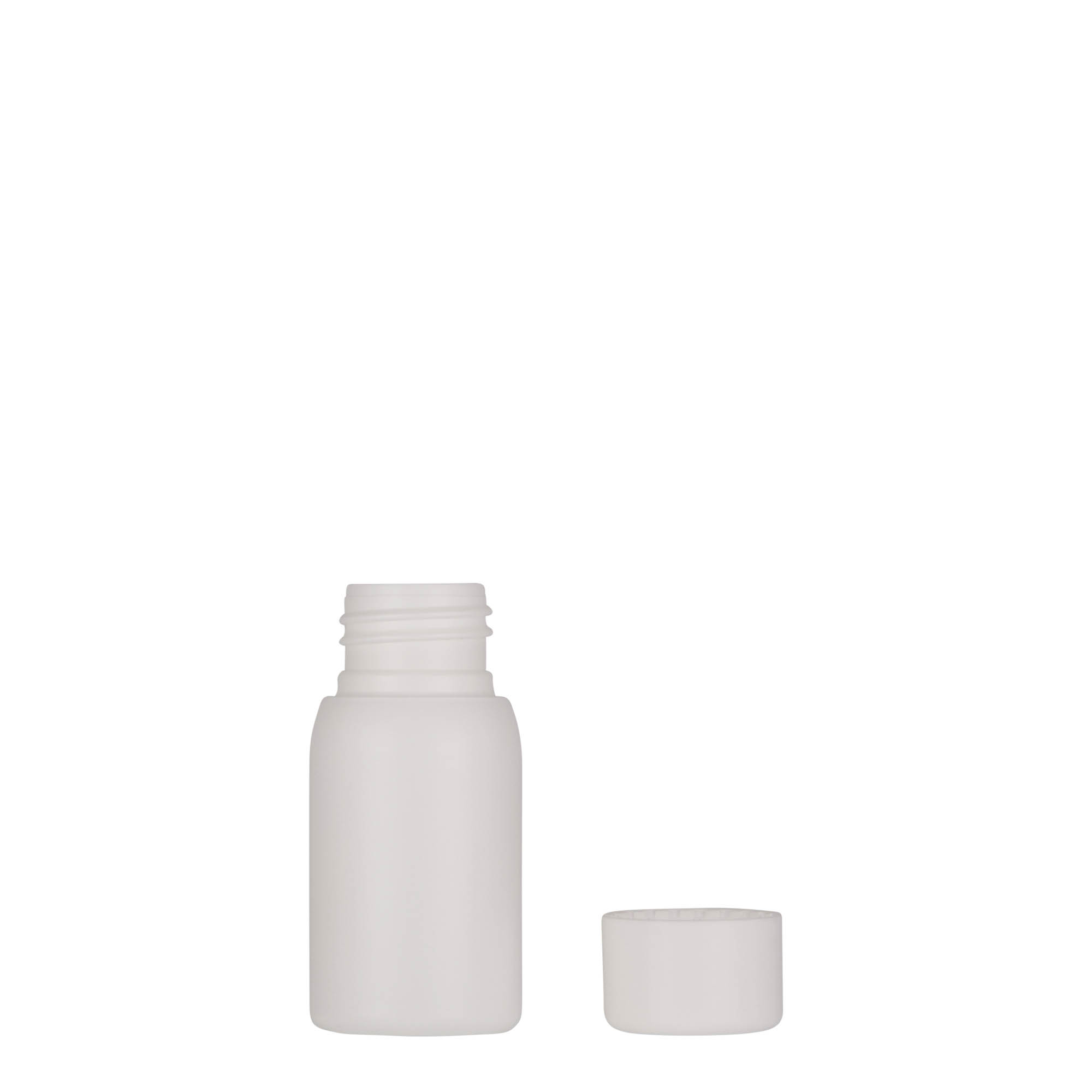 30 ml plastična steklenička 'Tuffy', HDPE, bela, odprtina: 24/410