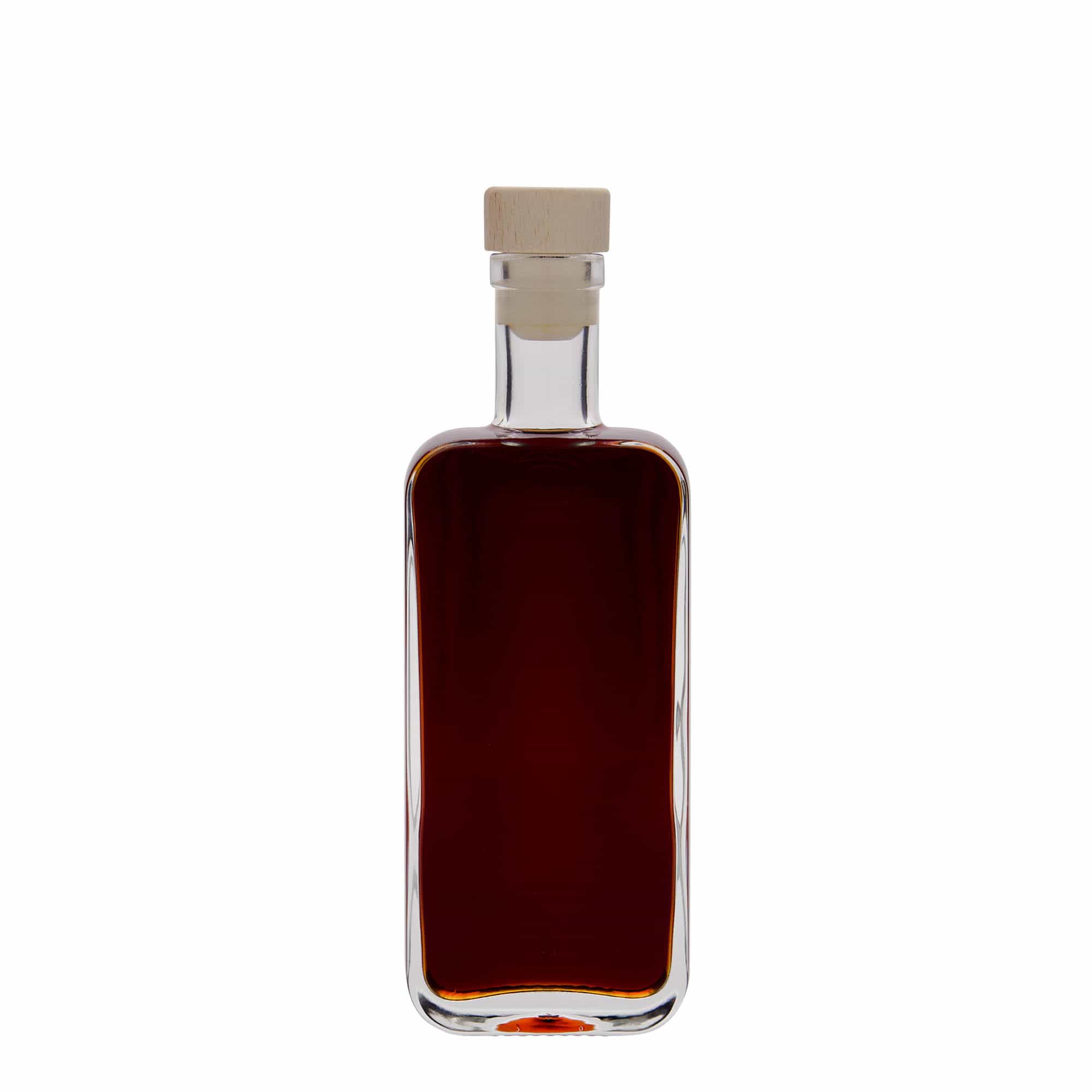 200 ml steklena steklenica »Nice«, pravokotna, ustje: pluta