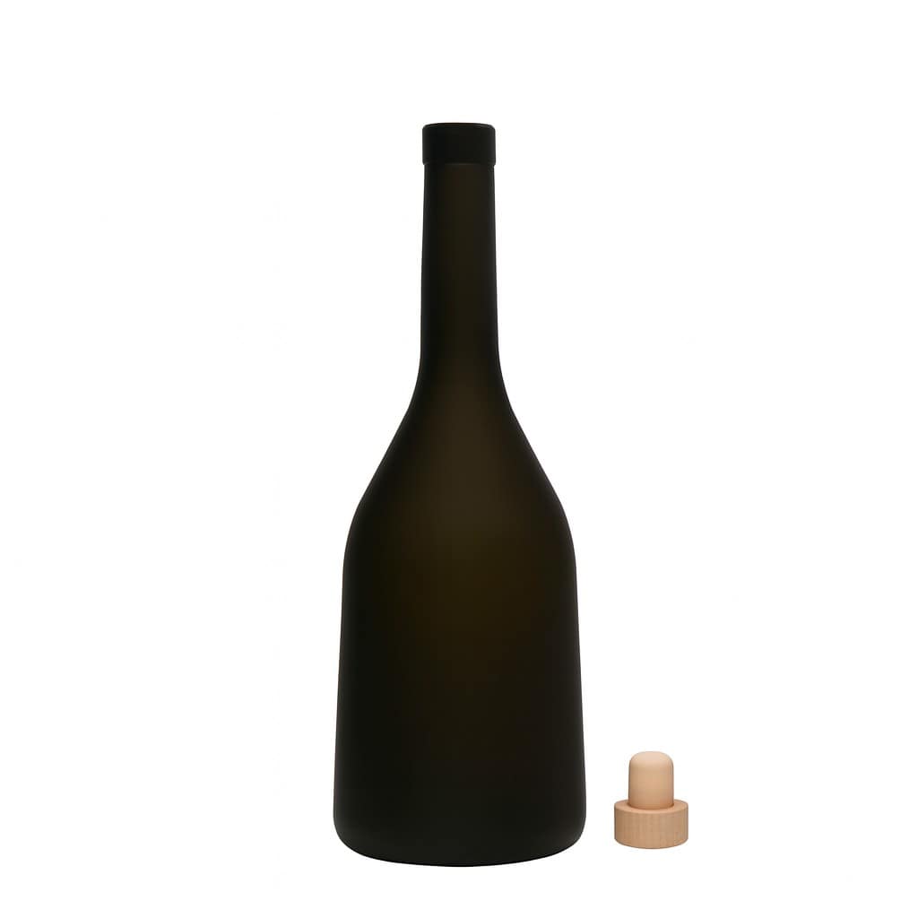 750 ml steklenica 'Rustica', starinsko zelena, odprtina: plutovina