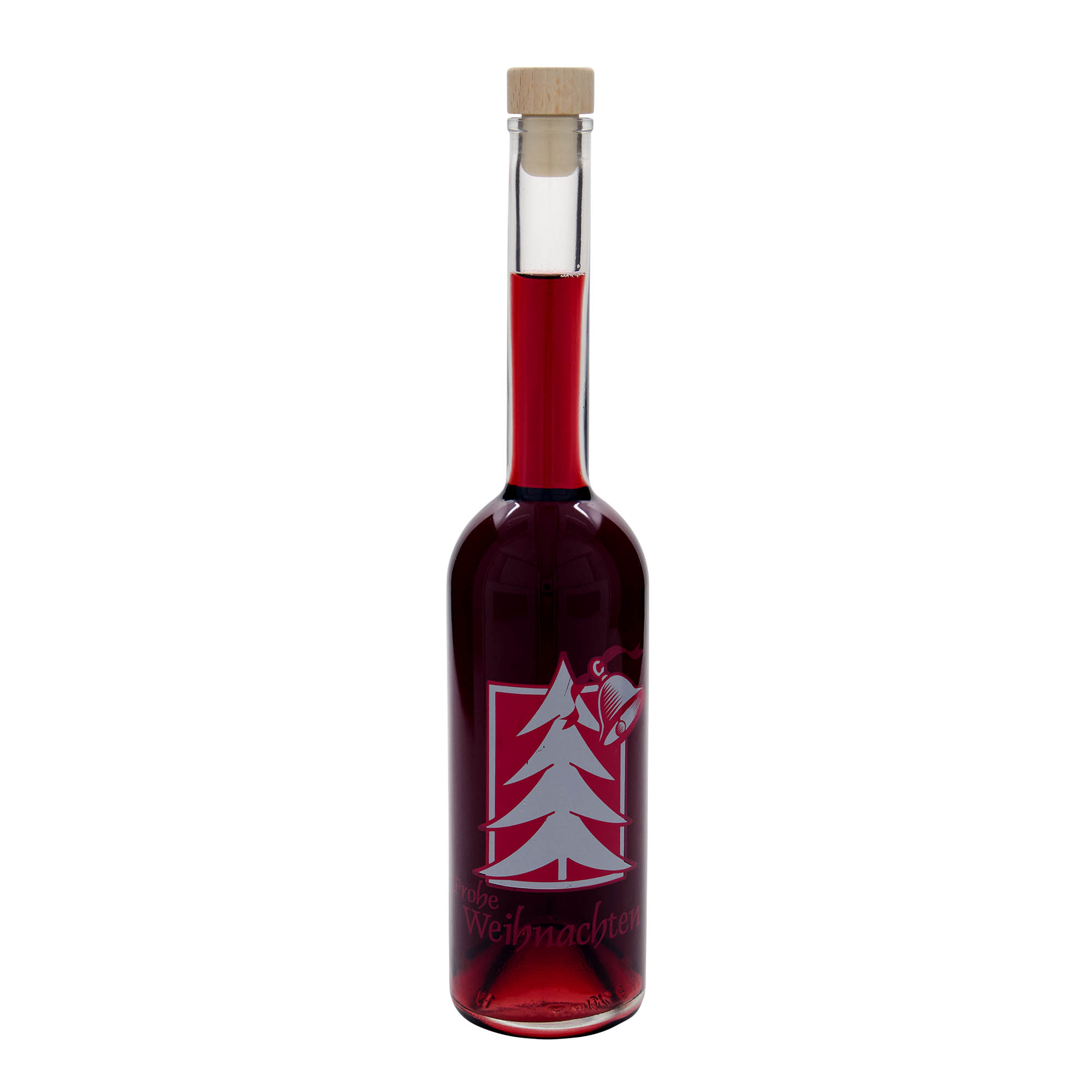 500 ml steklena steklenica 'Opera', motiv: božično voščilo, odprtina: pluta 500 ml steklena steklenica 'Opera', motiv: božično voščilo, odprtina: pluta