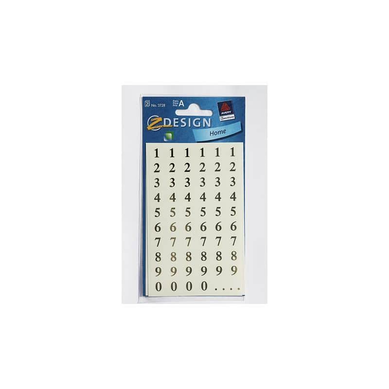 Zweckform nalepke 'Številke 1-9', plastika, zlata Zweckform nalepke 'Številke 1-9', plastika, zlata