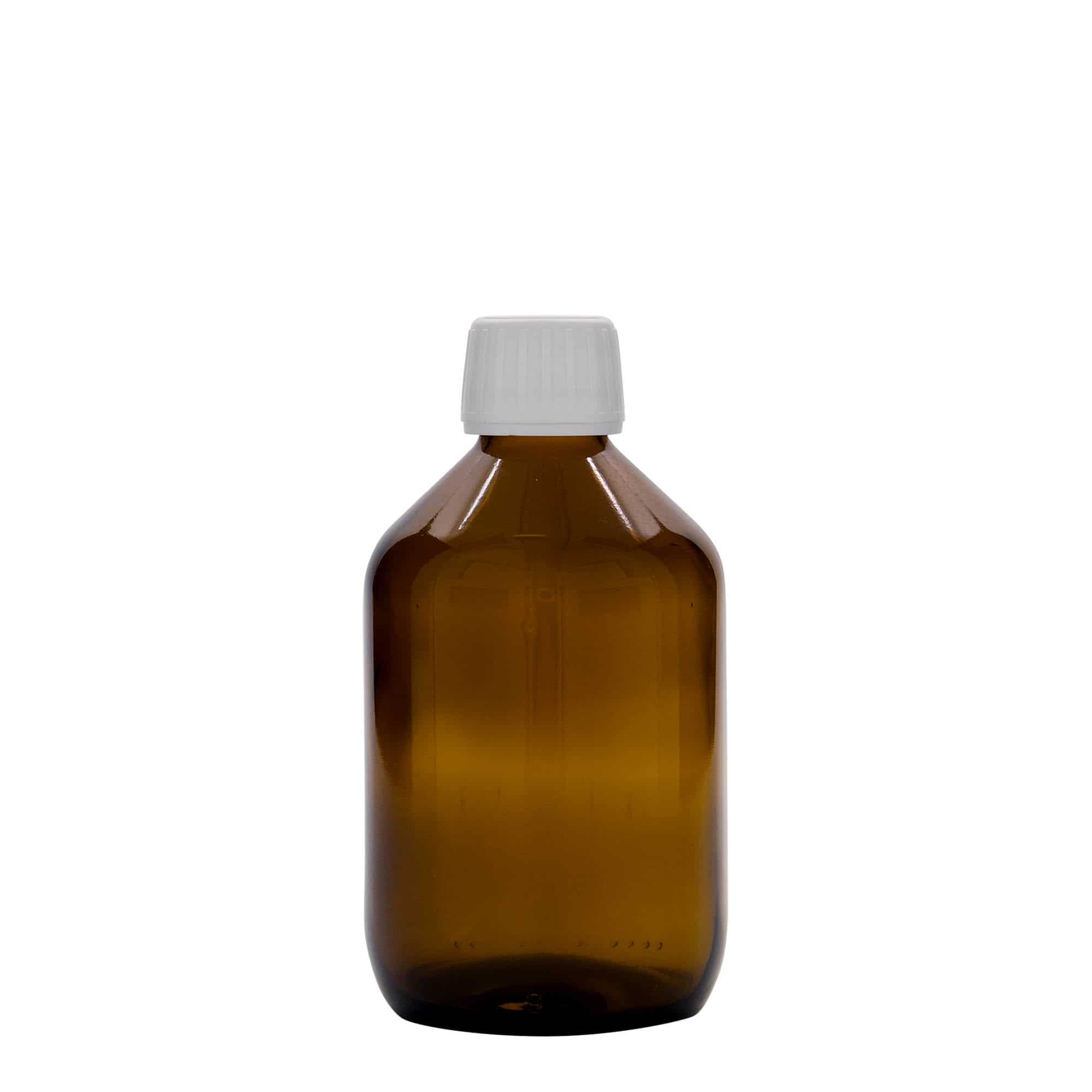 300 ml steklenica za zdravila, rjava, steklo, ustje: PP 28