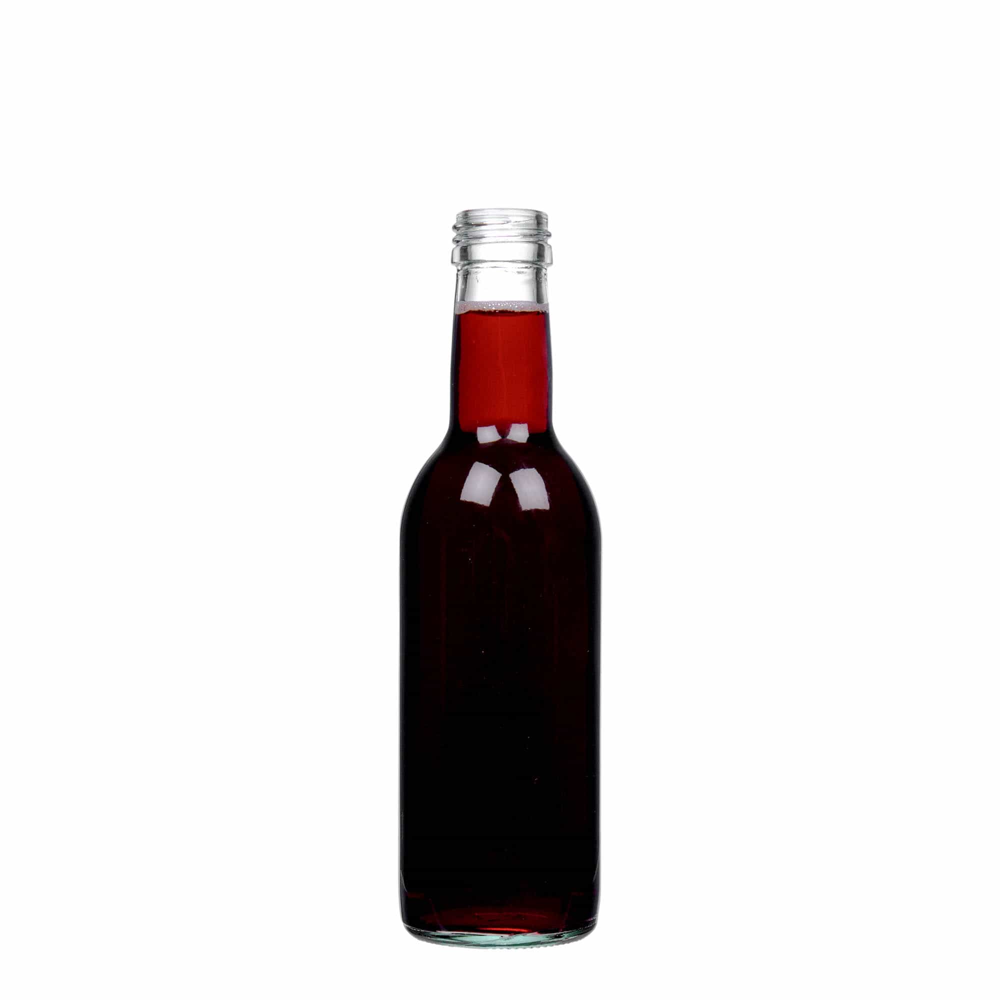 250 ml steklena steklenica »Bordeaux«, ustje: PP 28