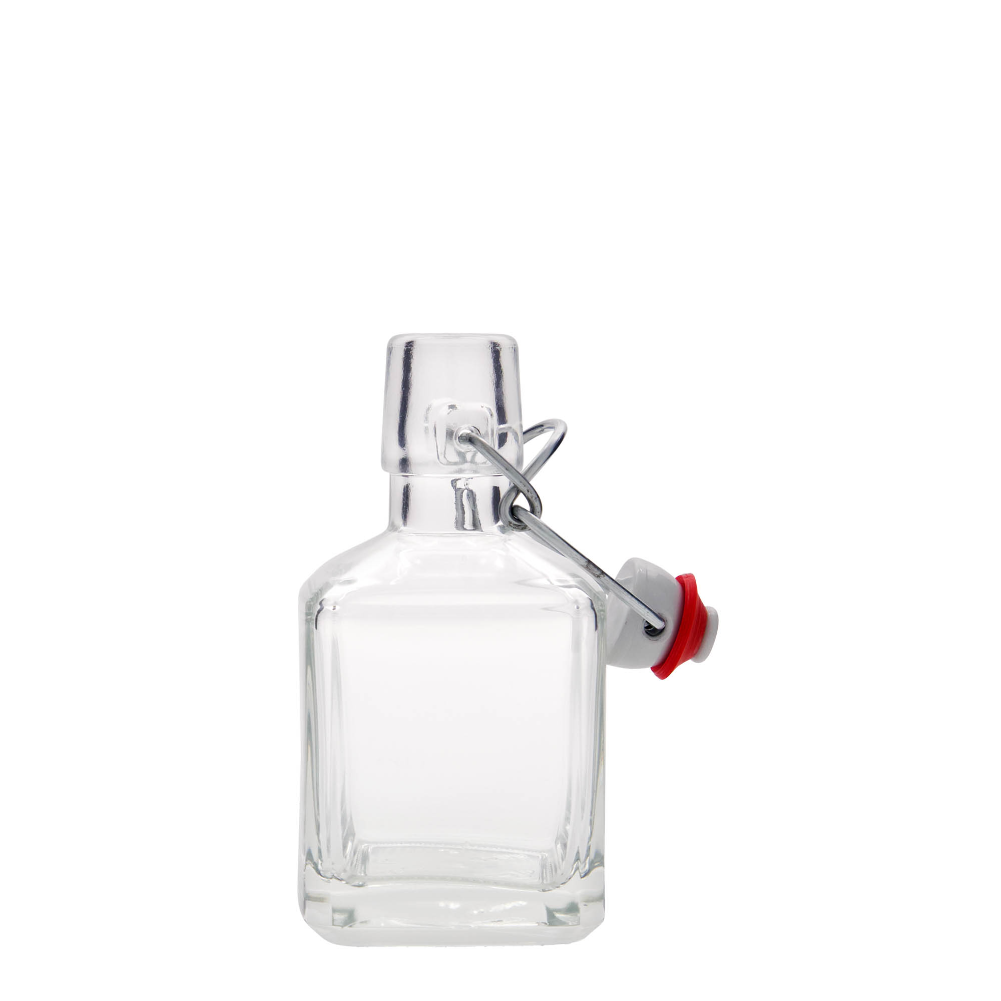 200 ml steklenica 'Kubica', kvadratna, odprtina: s sponko 200 ml steklenica 'Kubica', kvadratna, odprtina: s sponko