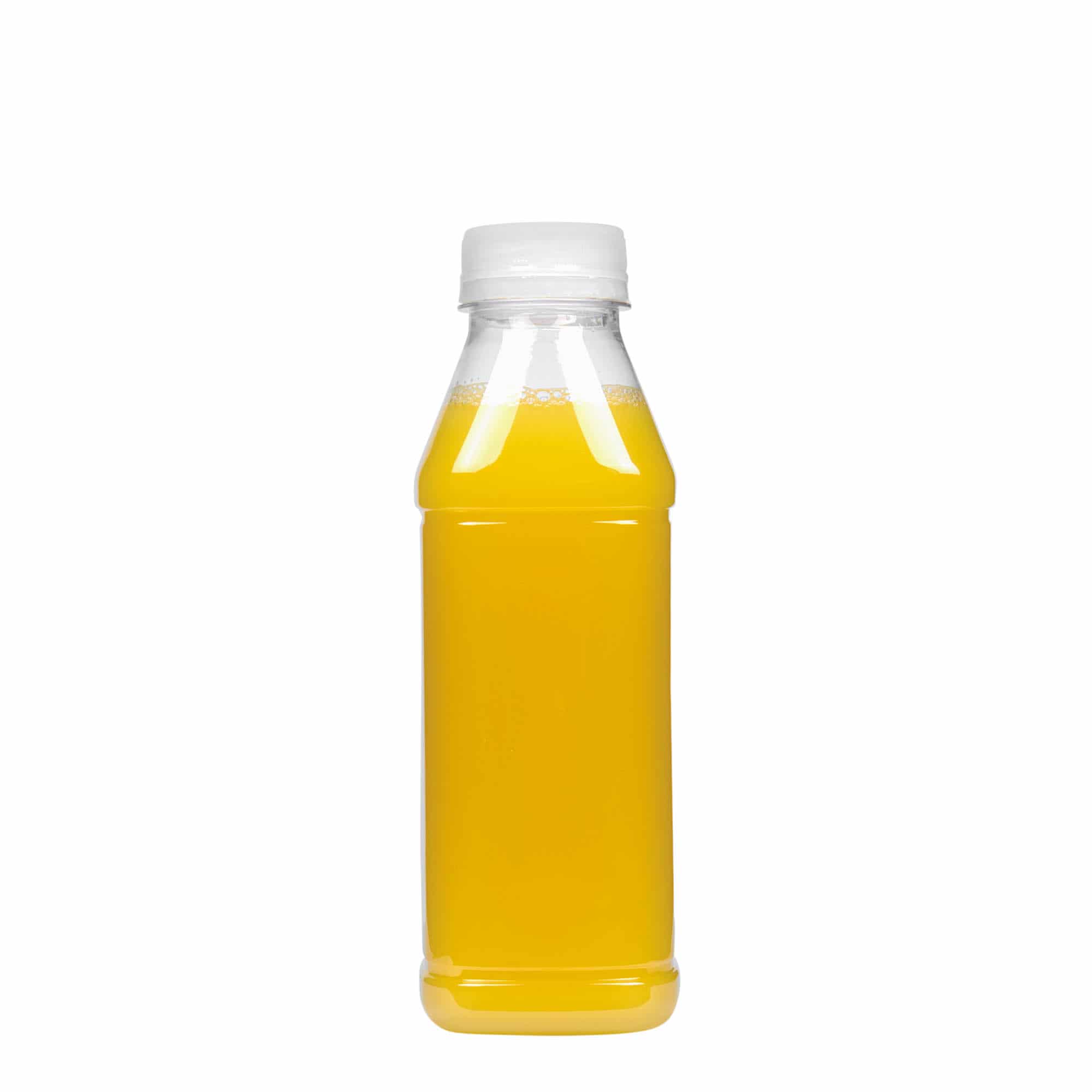 500 ml PET-flaska 'Milk and Juice Carré', kvadratna, plastika, odprtina: 38 mm