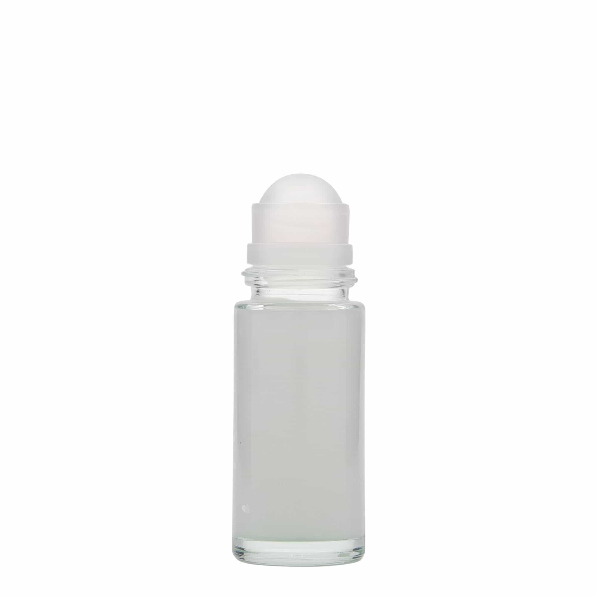 50 ml steklenička z rolerjem, steklo, odprtina: navojni zamašek