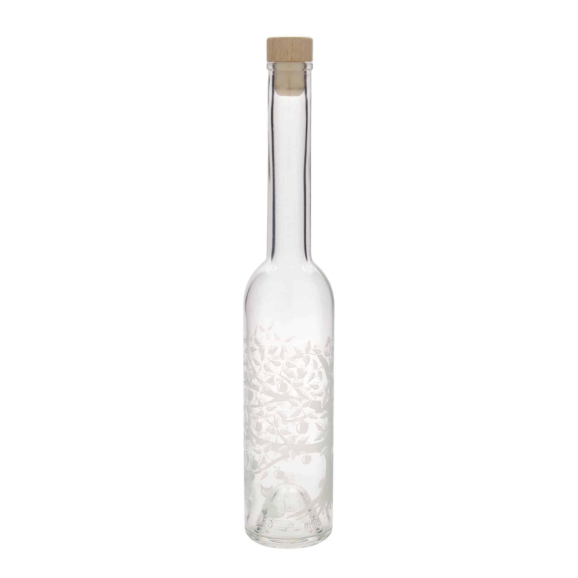 350 ml steklena steklenica »Opera«, motiv: jablana, ustje: pluta
