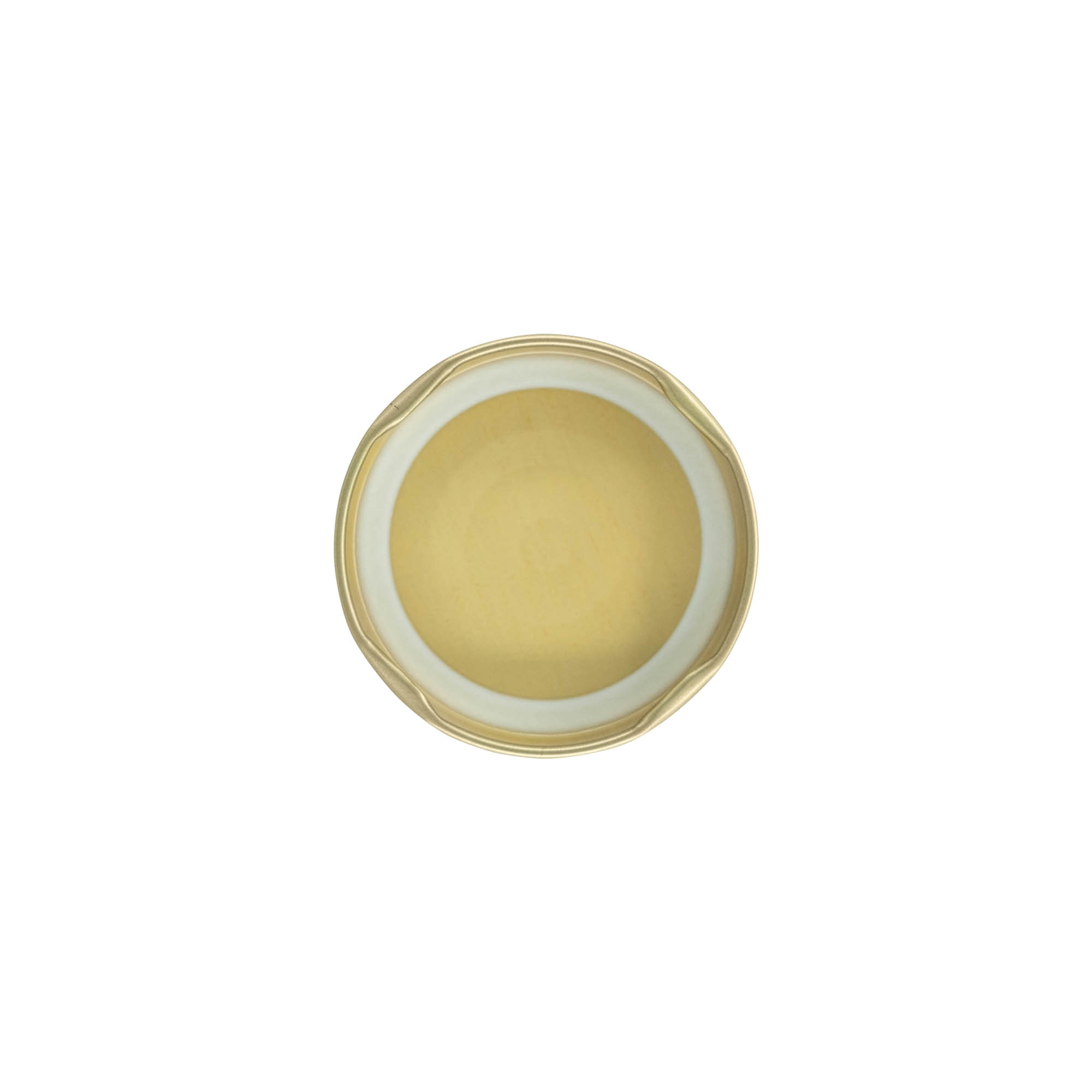 Twist-Off pokrovček, bel pločevina, zlata barva, za odprtino: TO 58