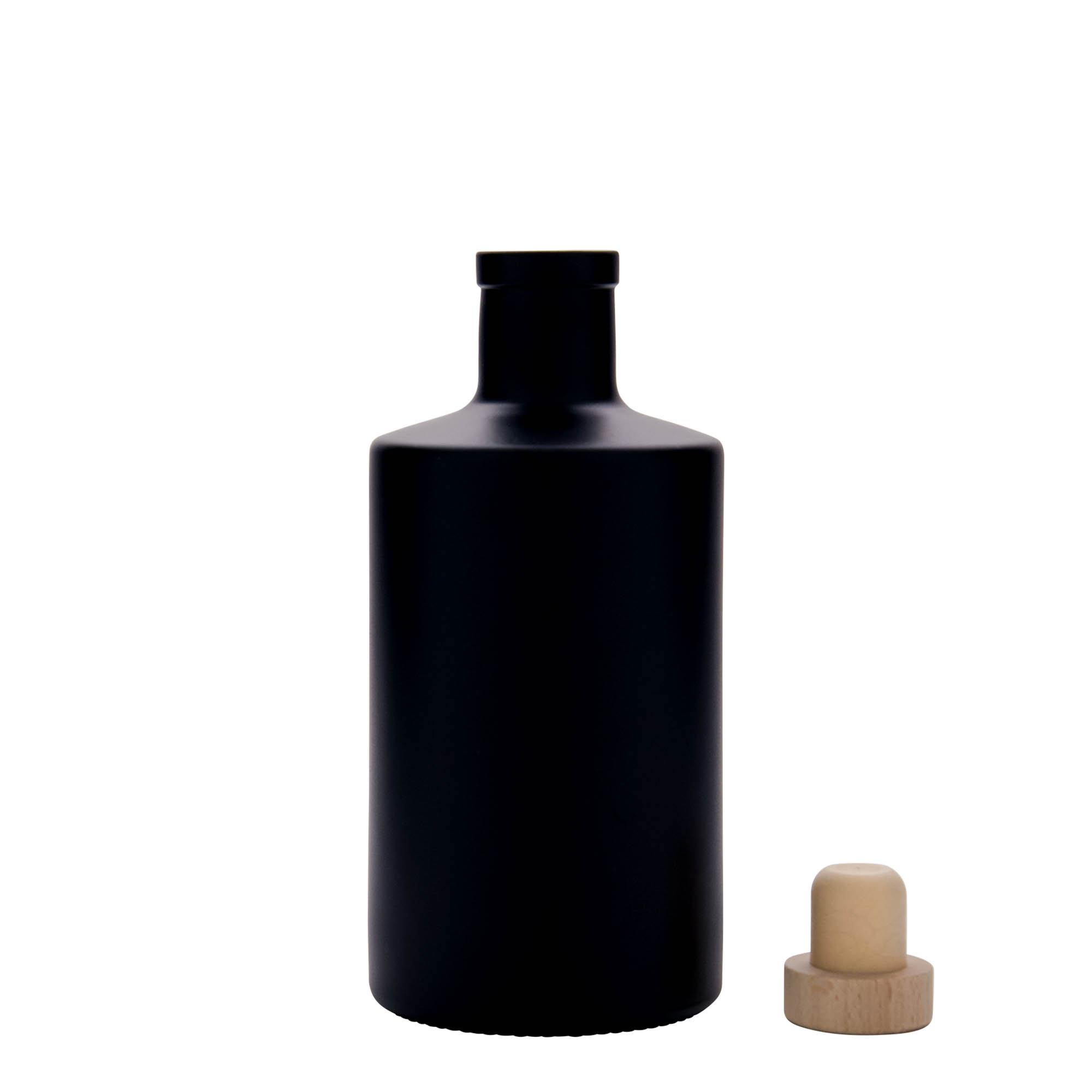 500 ml steklena steklenica 'Caroline', črna, odprtina: zamašek 500 ml steklena steklenica 'Caroline', črna, odprtina: zamašek