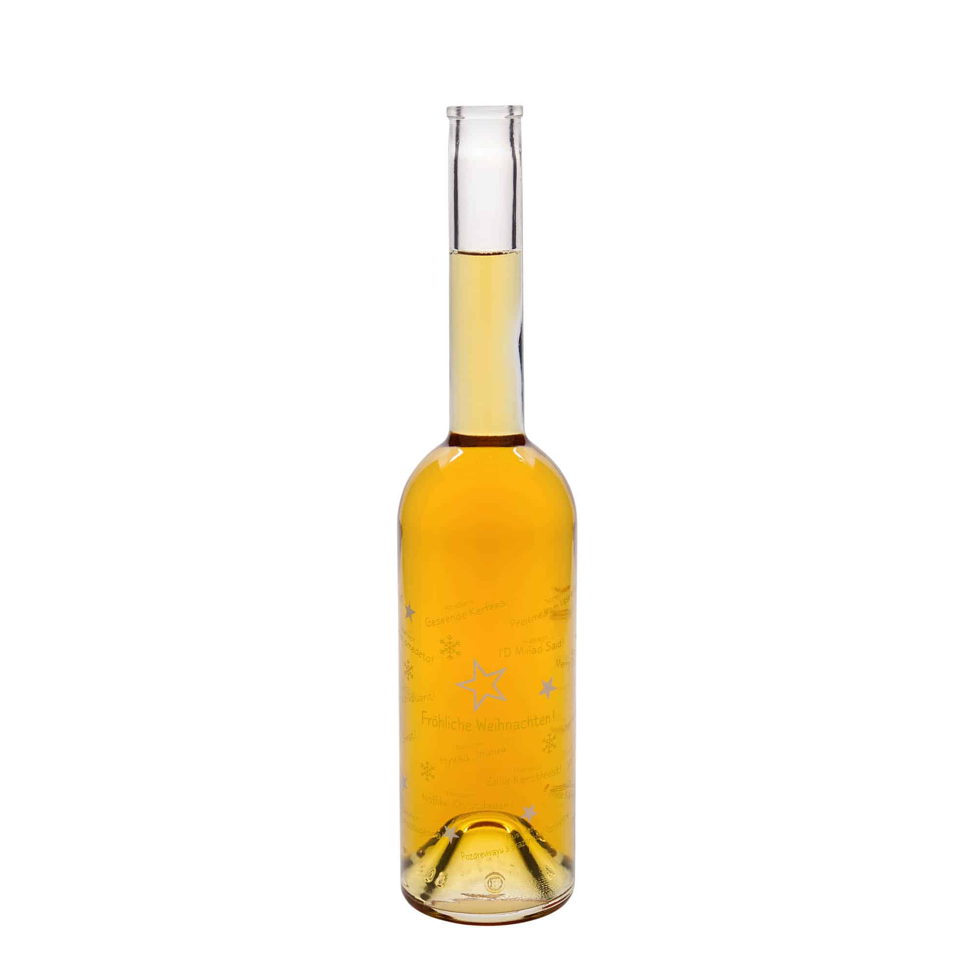 500 ml steklena steklenica »Opera«, motiv: božič po svetu, ustje: pluta