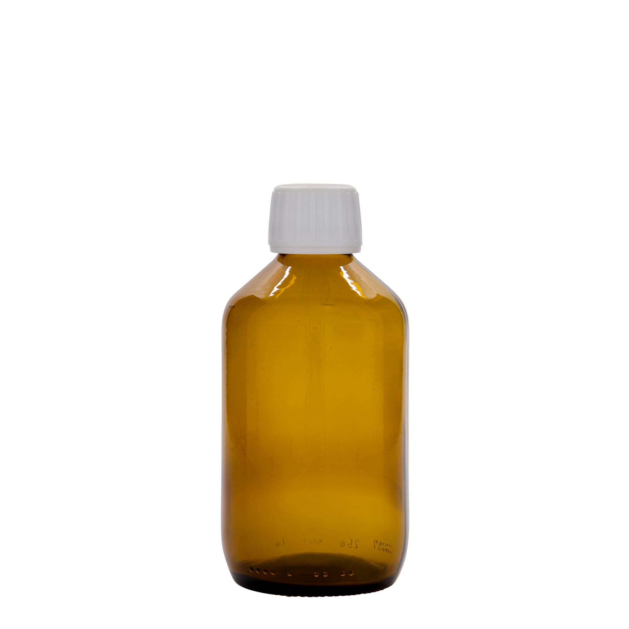 250 ml medicinska steklenička, rjava, steklo, odprtina: PP 28