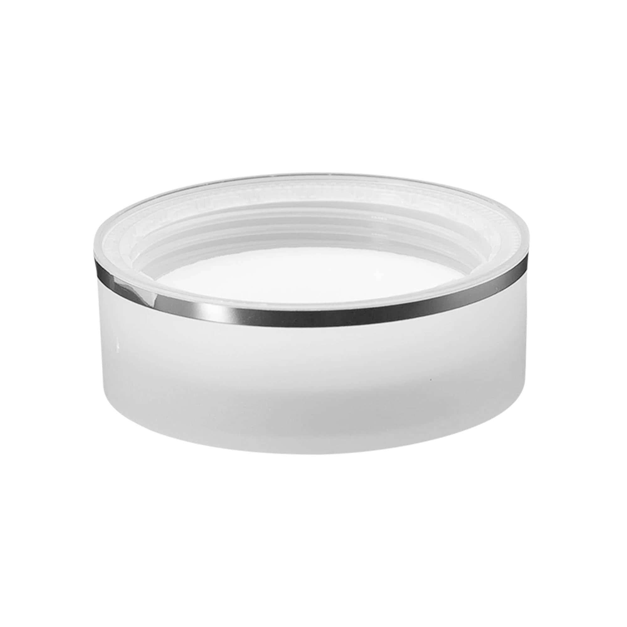 Zavitni zamašek 'Clear/Platin Edition', PP-plastika, bel, za odprtino: 53/2P