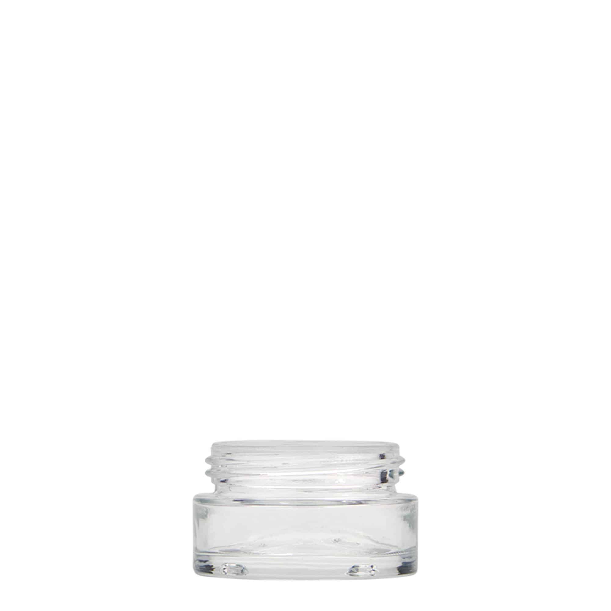 15 ml lonček 'Clear Edition', steklo, odprtina: navojni pokrov