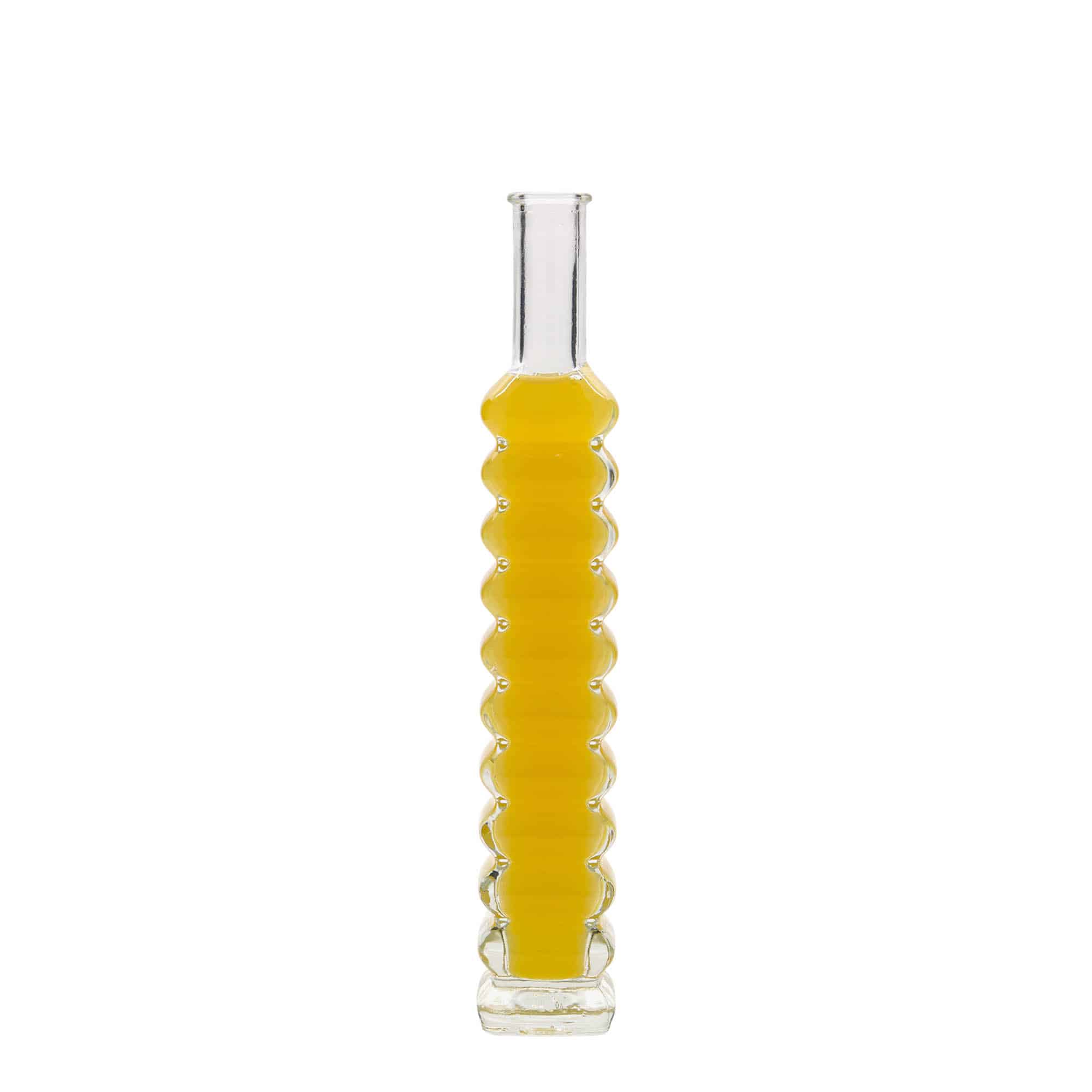 100 ml steklena steklenica »Roma«, kvadratna, ustje: pluta