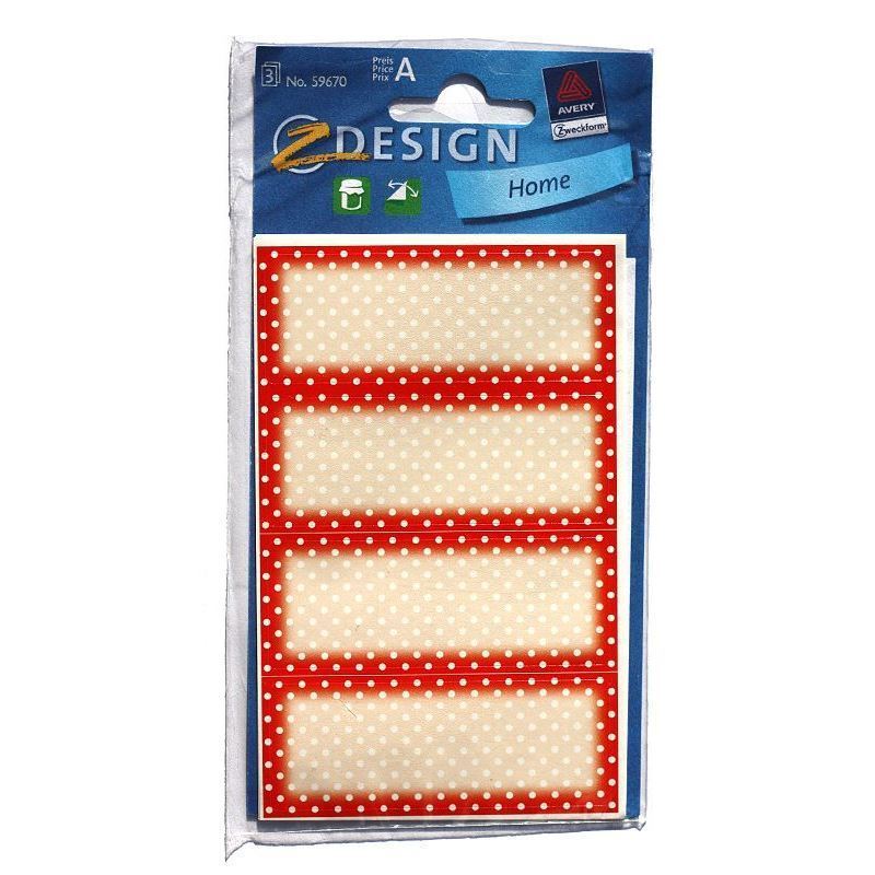 Zweckform etikete 'Red Dots', pravokotne, papir, rdeče Zweckform etikete 'Red Dots', pravokotne, papir, rdeče