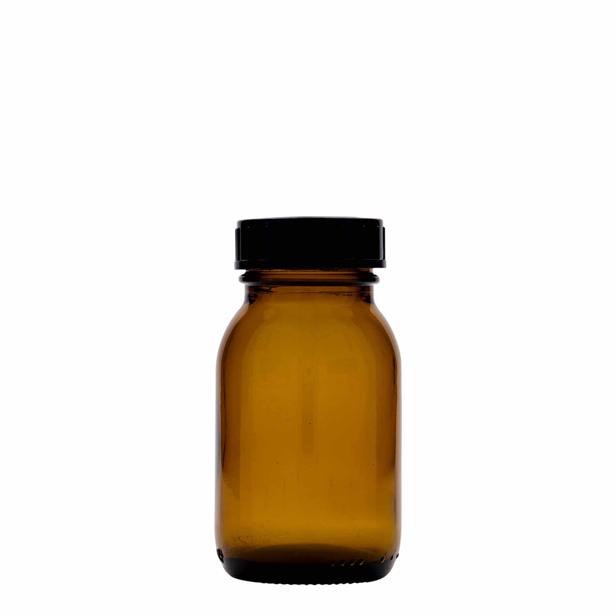125 ml steklenica z dolgim grlom, rjava, ustje: DIN 40
