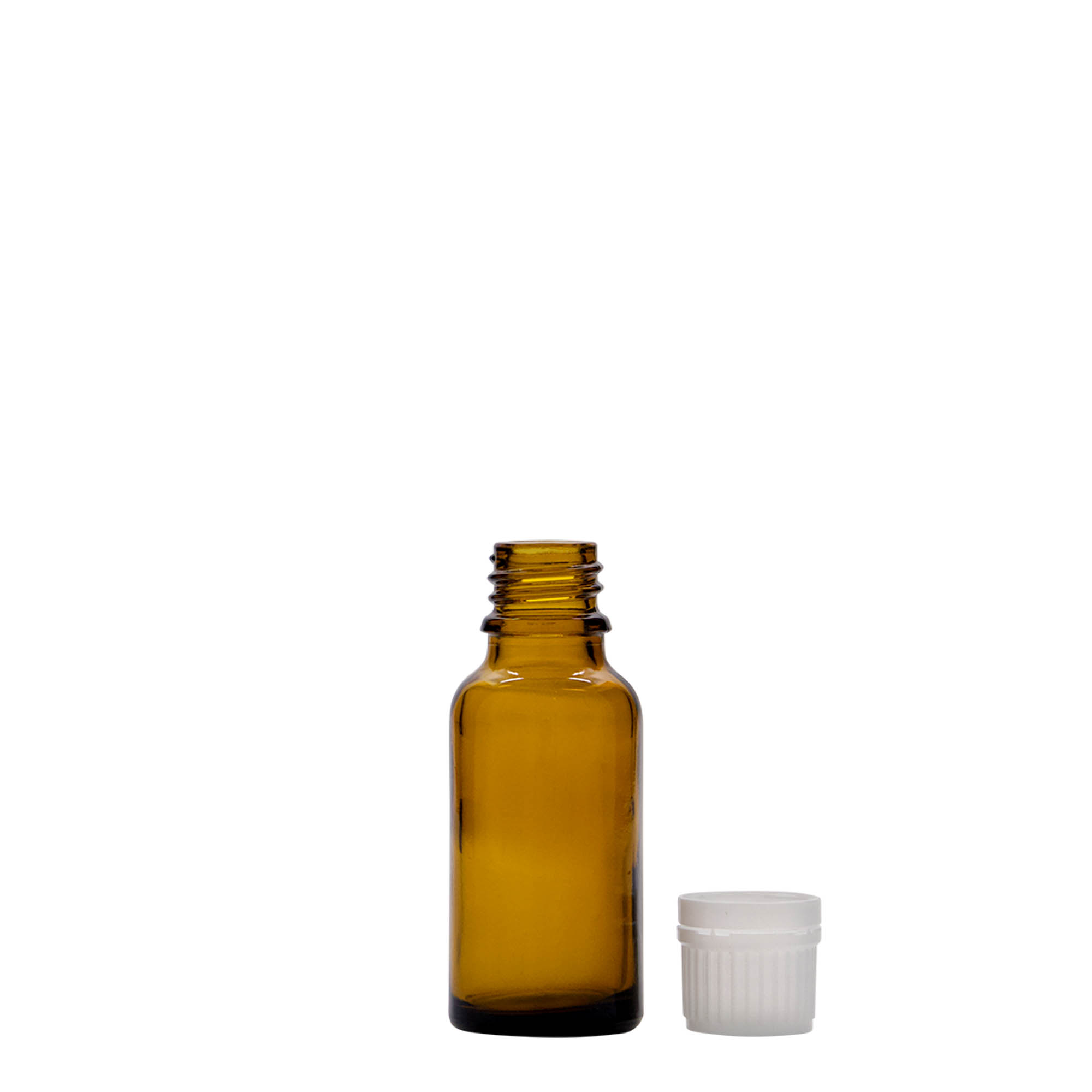 20 ml medicinska steklenička, rjavo steklo, odprtina: DIN 18