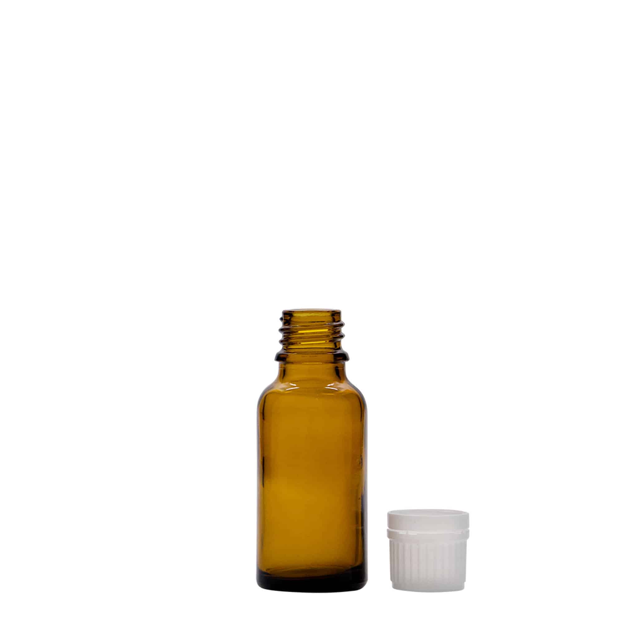20 ml medicinska steklenička, rjavo steklo, odprtina: DIN 18