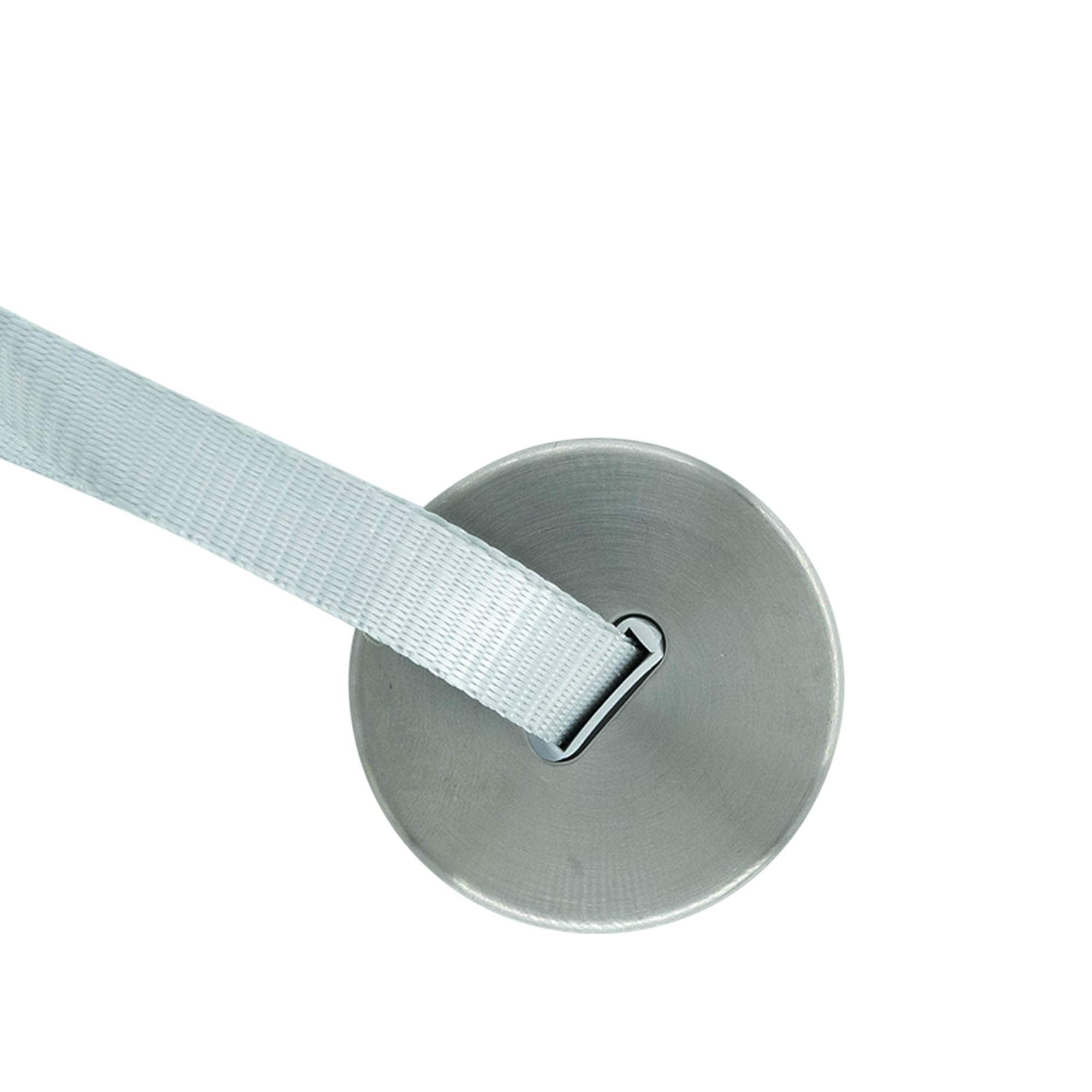 Vijčni pokrov 'Perseus' z obročem, kovina, srebrne barve