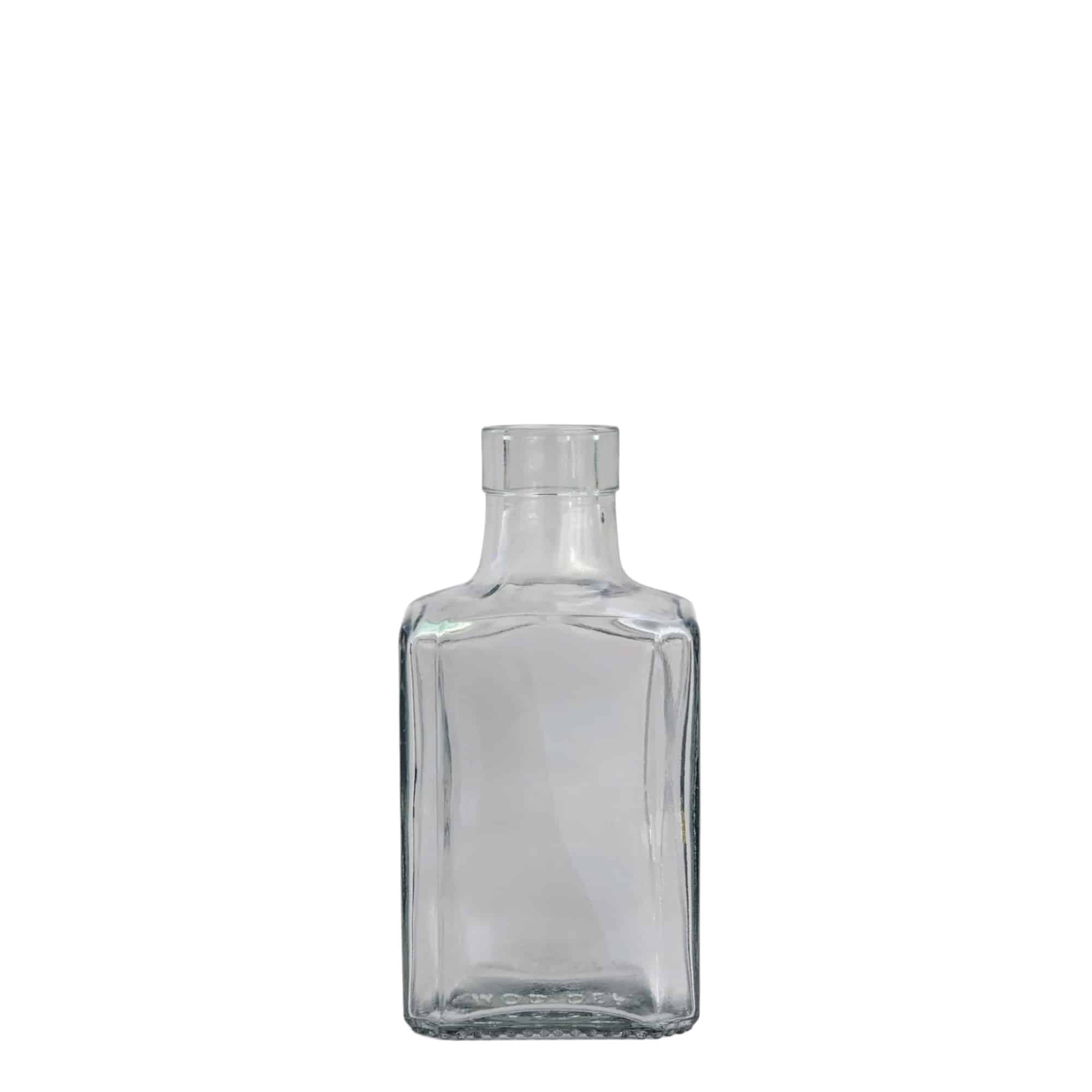 Steklenica 250 ml „Decanter Quadro z zgornjim robom“, kvadratna, vrat: pluta Steklenica 250 ml „Decanter Quadro z zgornjim robom“, kvadratna, vrat: pluta