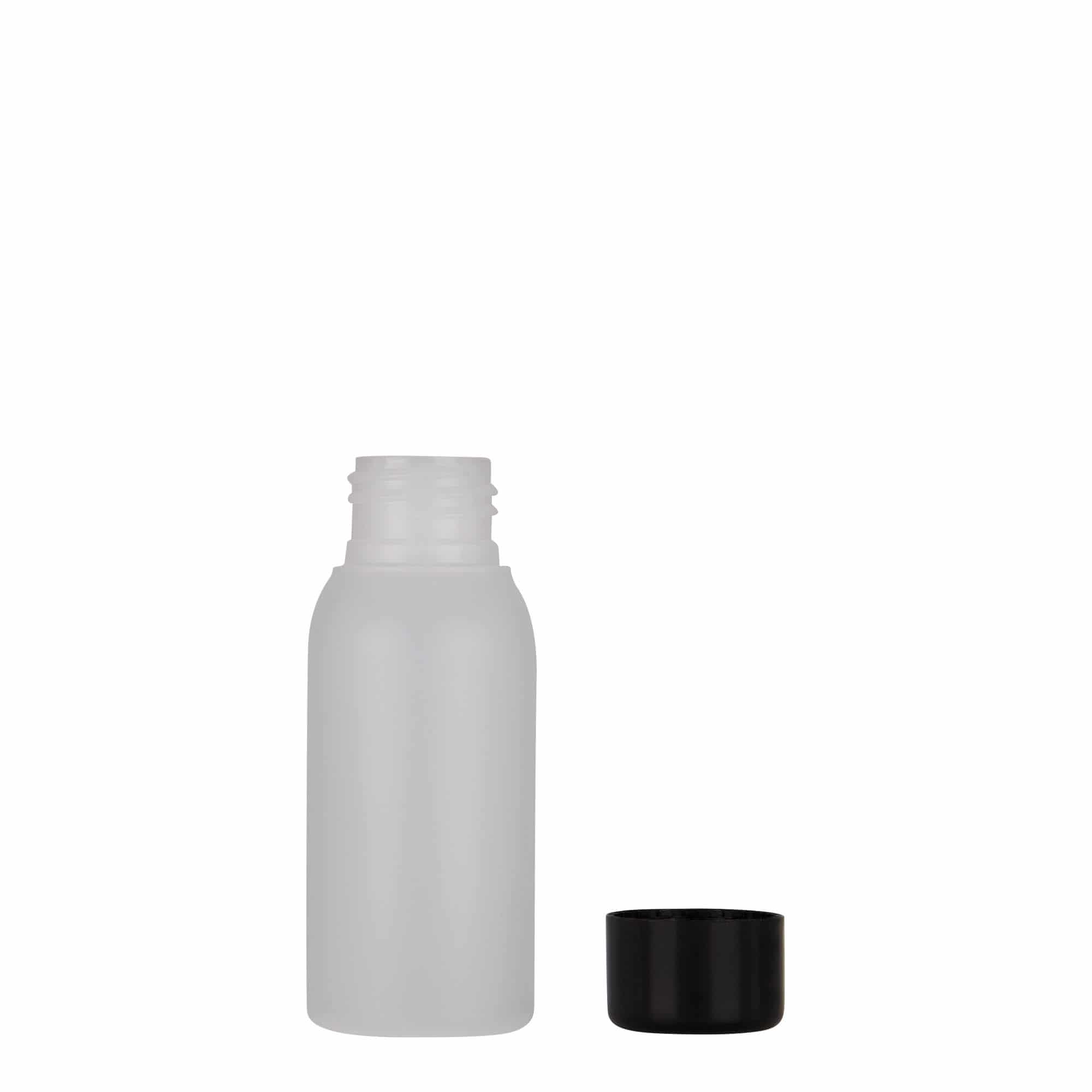 50 ml plastična steklenica »Tuffy«, HDPE, naravna, ustje: GPI 24/410