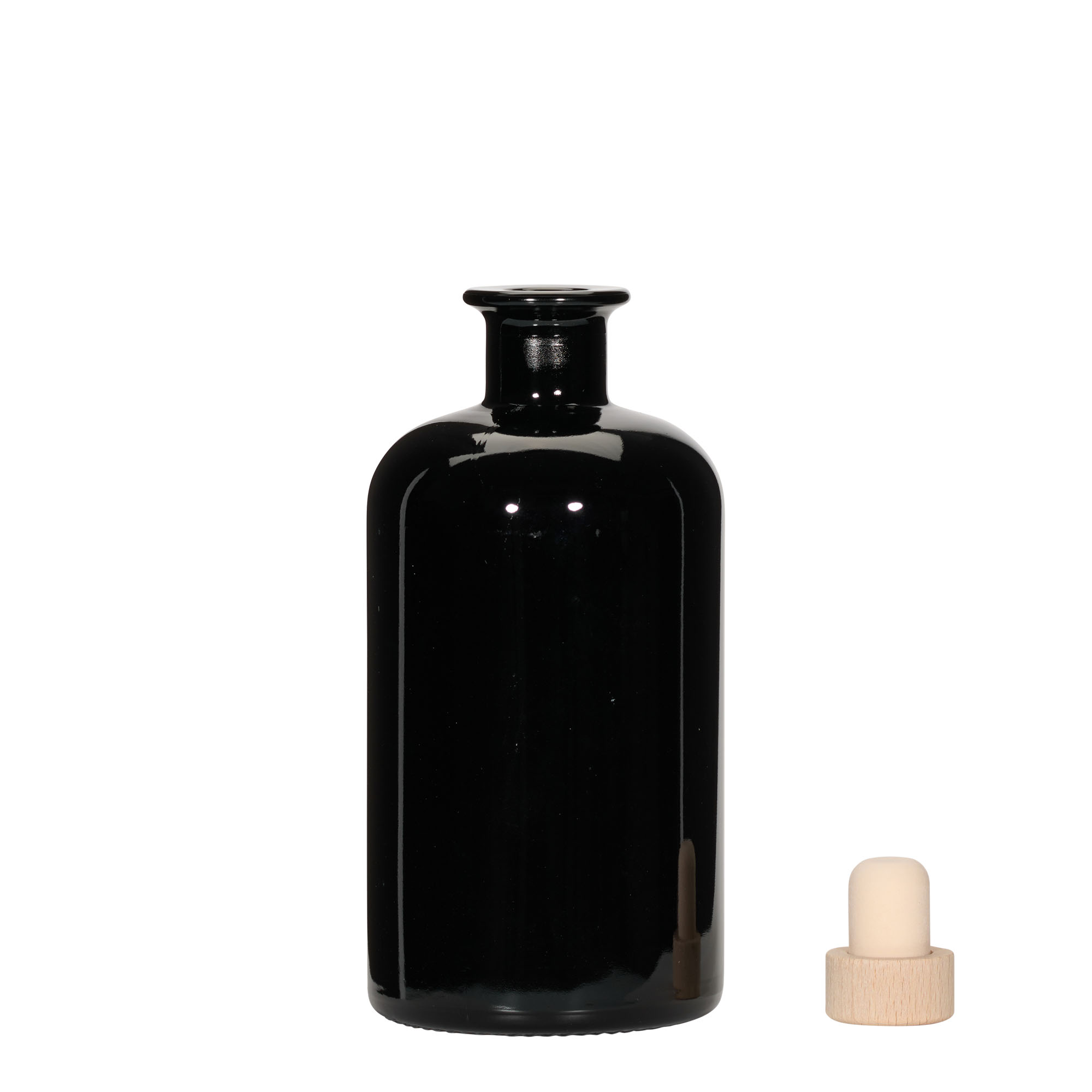500 ml steklena steklenica, lekarniška, črna, odprtina: pluta 500 ml steklena steklenica, lekarniška, črna, odprtina: pluta