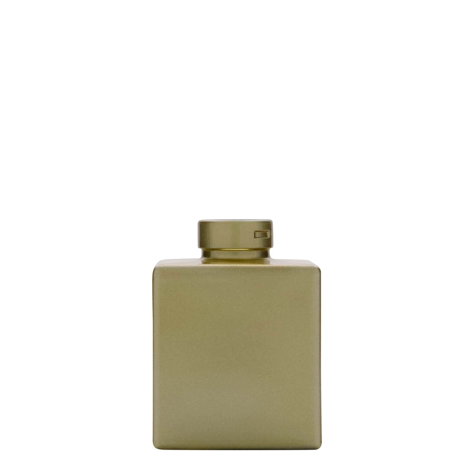 100 ml steklenička 'Cube', kvadratna, zlata, odprtina: pluta 100 ml steklenička 'Cube', kvadratna, zlata, odprtina: pluta