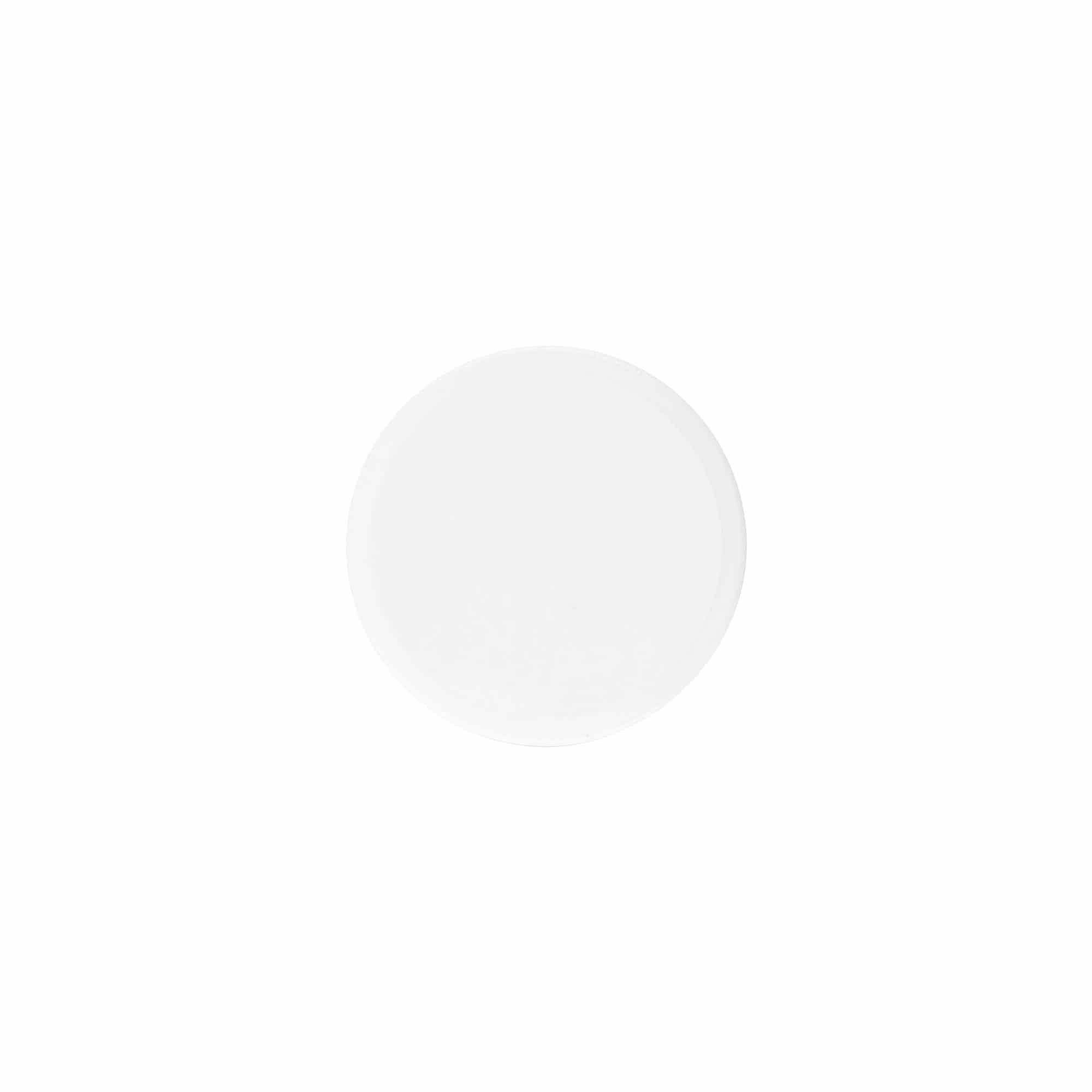 Zavitni pokrovček 'White Line' 60 ml, PP-plastika, bel
