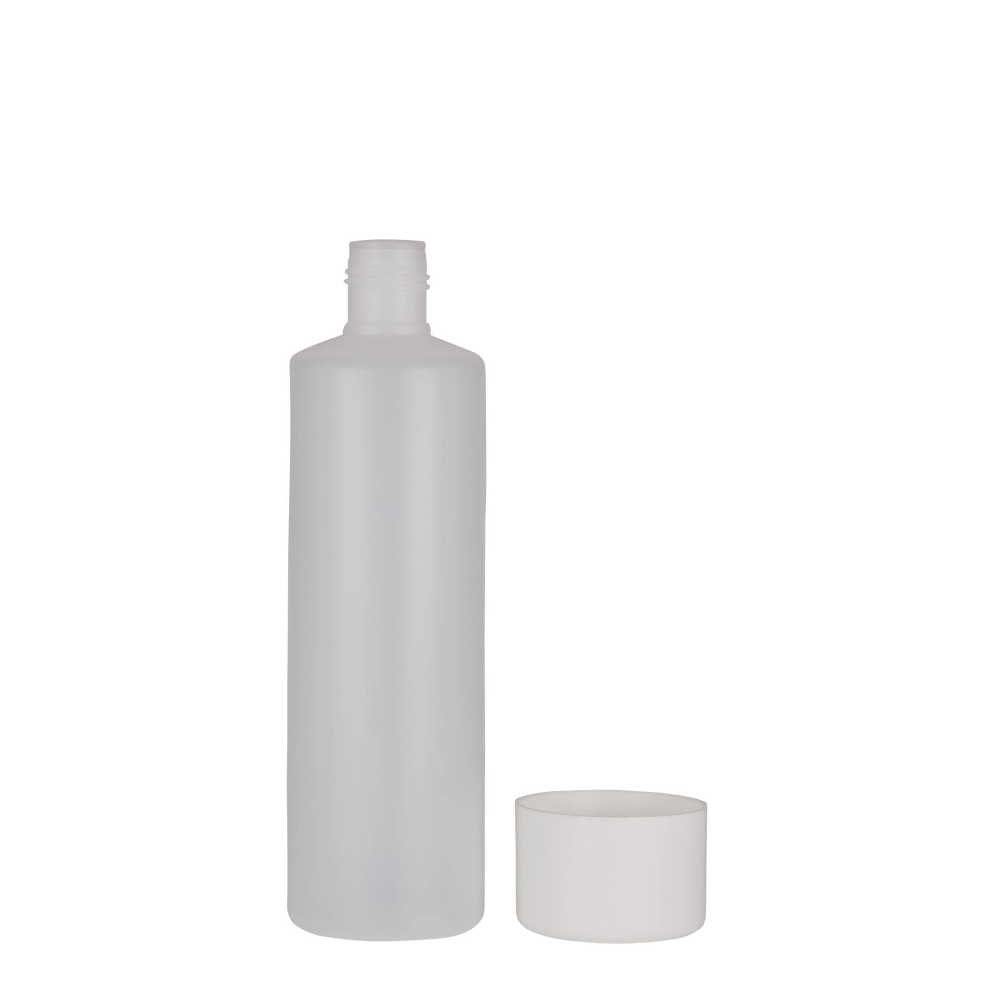 250 ml okrogla steklenica, PE-plastika, naravna, odprtina: navojni pokrov 250 ml okrogla steklenica, PE-plastika, naravna, odprtina: navojni pokrov