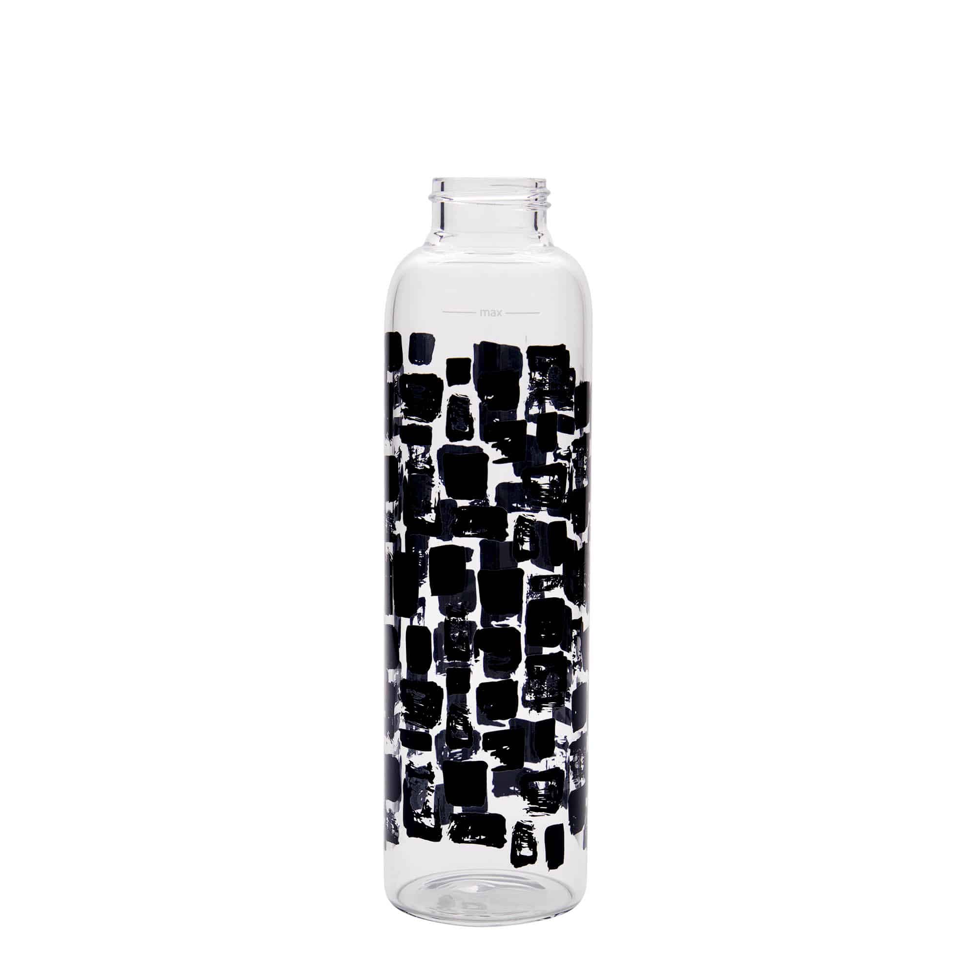 500 ml steklenica za pijačo »Perseus«, motiv: črni pravokotniki, ustje: navojni zamašek 500 ml steklenica za pijačo »Perseus«, motiv: črni pravokotniki, ustje: navojni zamašek