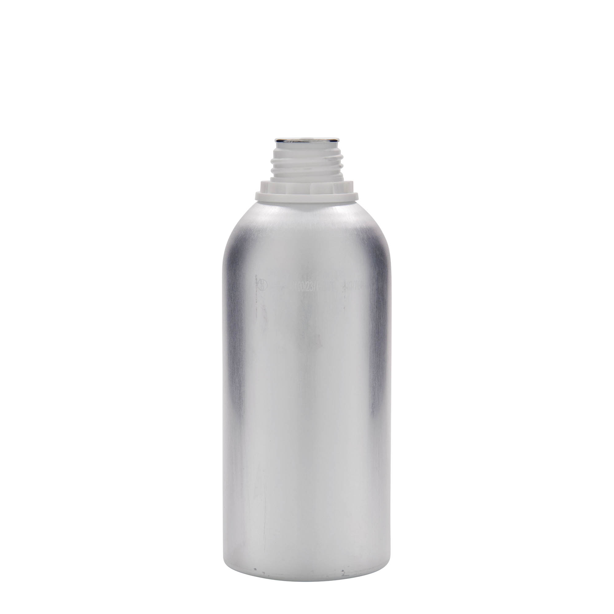 625 ml aluminijasta steklenica, kovina, srebrna, odprtina: DIN 32
