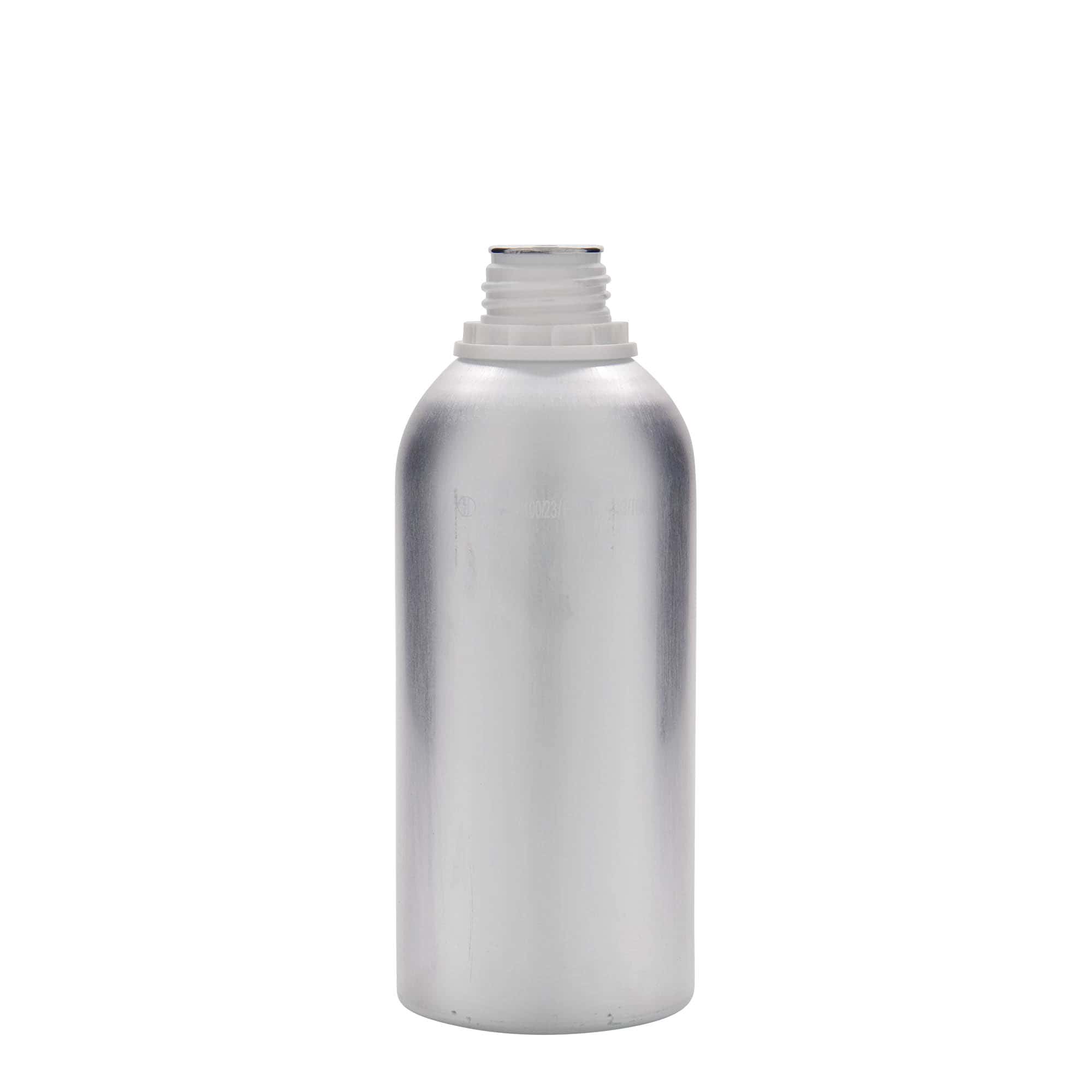 625 ml aluminijasta steklenica, kovina, srebrna, odprtina: DIN 32