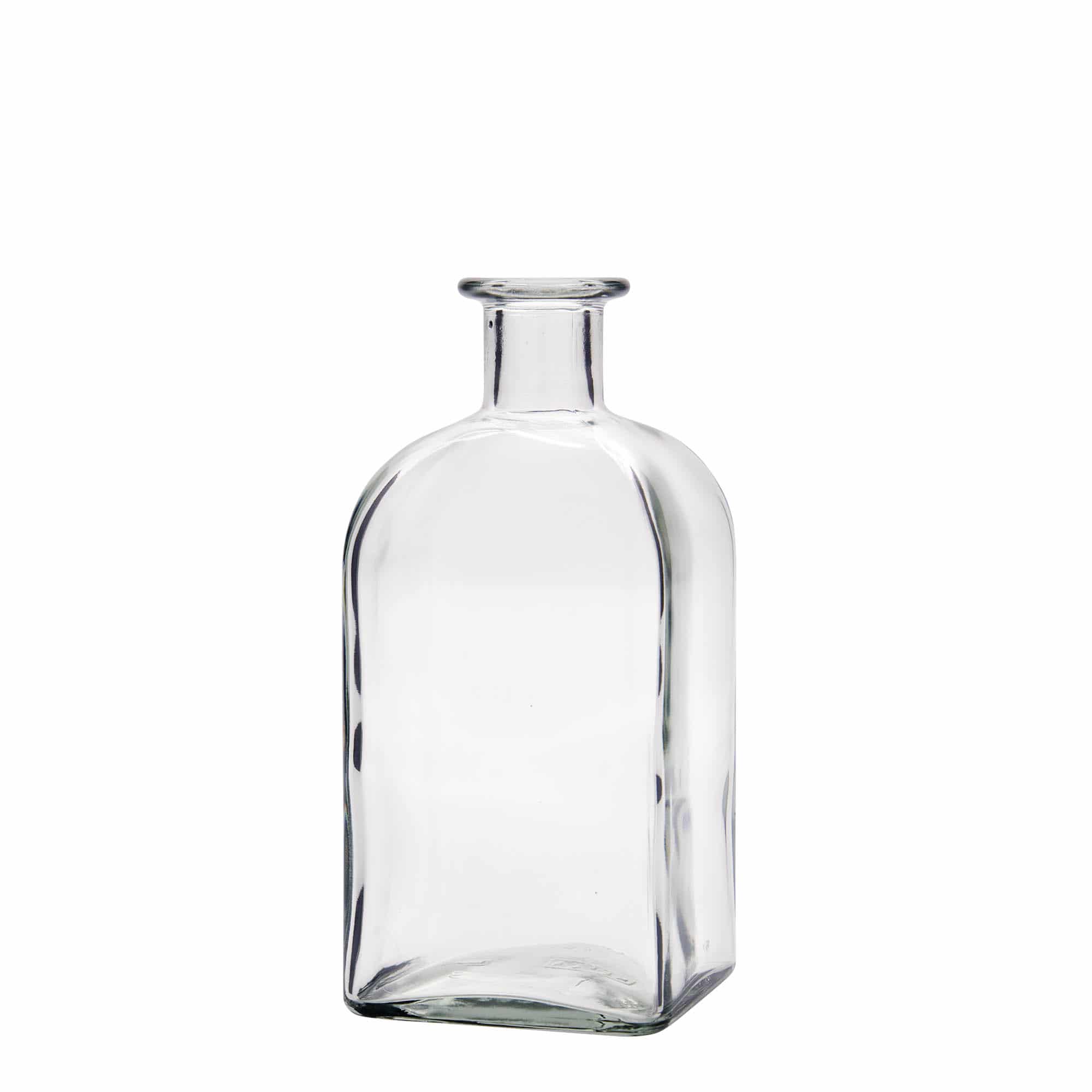 500 ml lekarniška steklenica Carré, kvadratna, ustje: pluta
