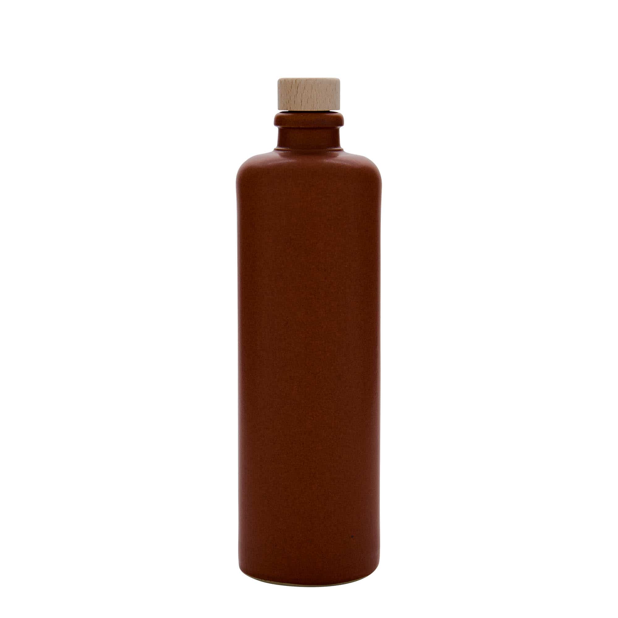 500 ml lončeni vrč, lončevina, rjavo-rdeča, motiv: pluta