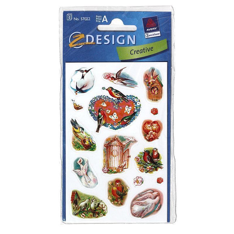 Zweckform nalepke 'Golobi', papir, večbarvno Zweckform nalepke 'Golobi', papir, večbarvno