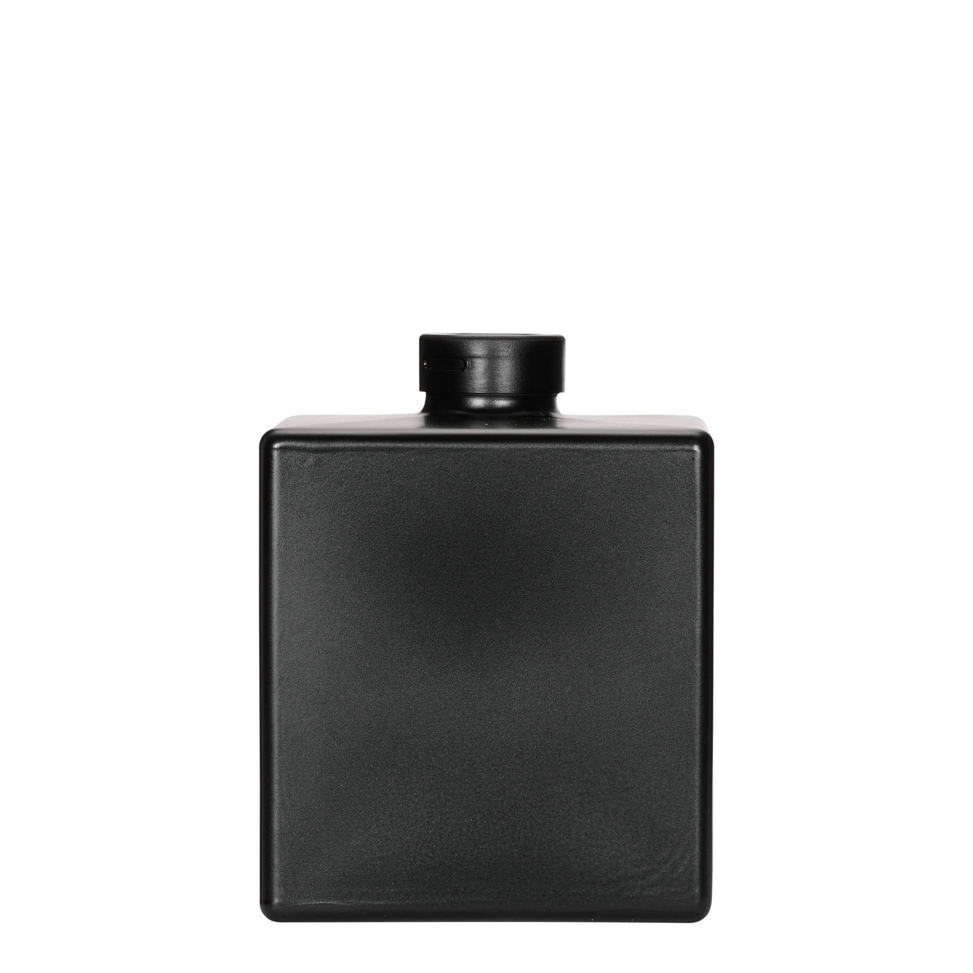 500 ml steklena steklenica »Cube«, kvadratna, črna, ustje: pluta 500 ml steklena steklenica »Cube«, kvadratna, črna, ustje: pluta