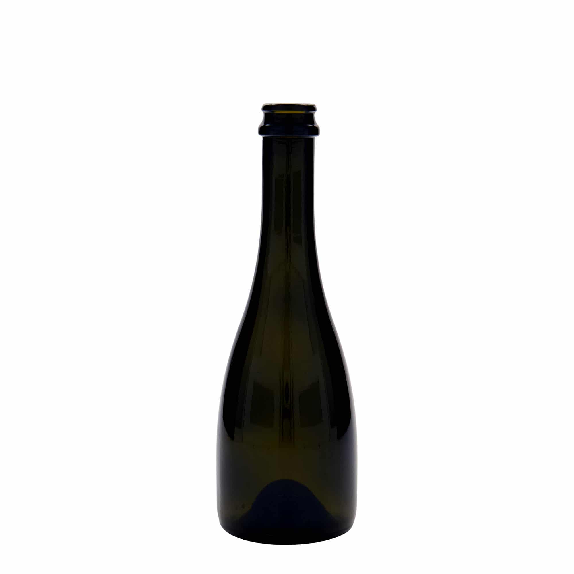 330 ml steklenica za pivo/šampanjec 'Tosca', steklo, starinsko zeleno, odprtina: kronček