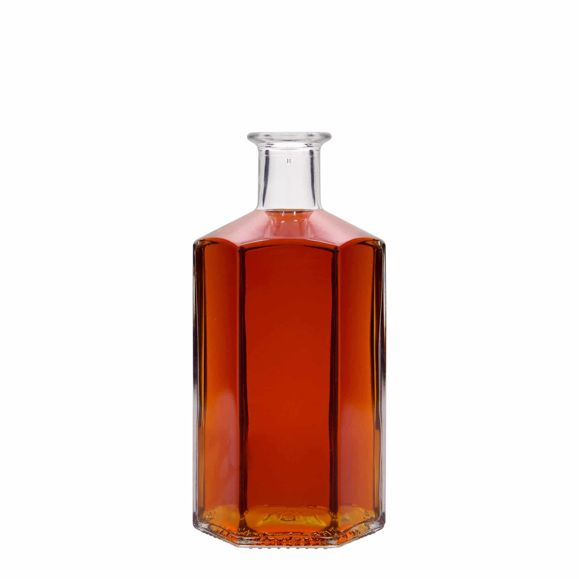 500 ml lekarniška steklenica »Jimmy«, šestkotna, ustje: pluta