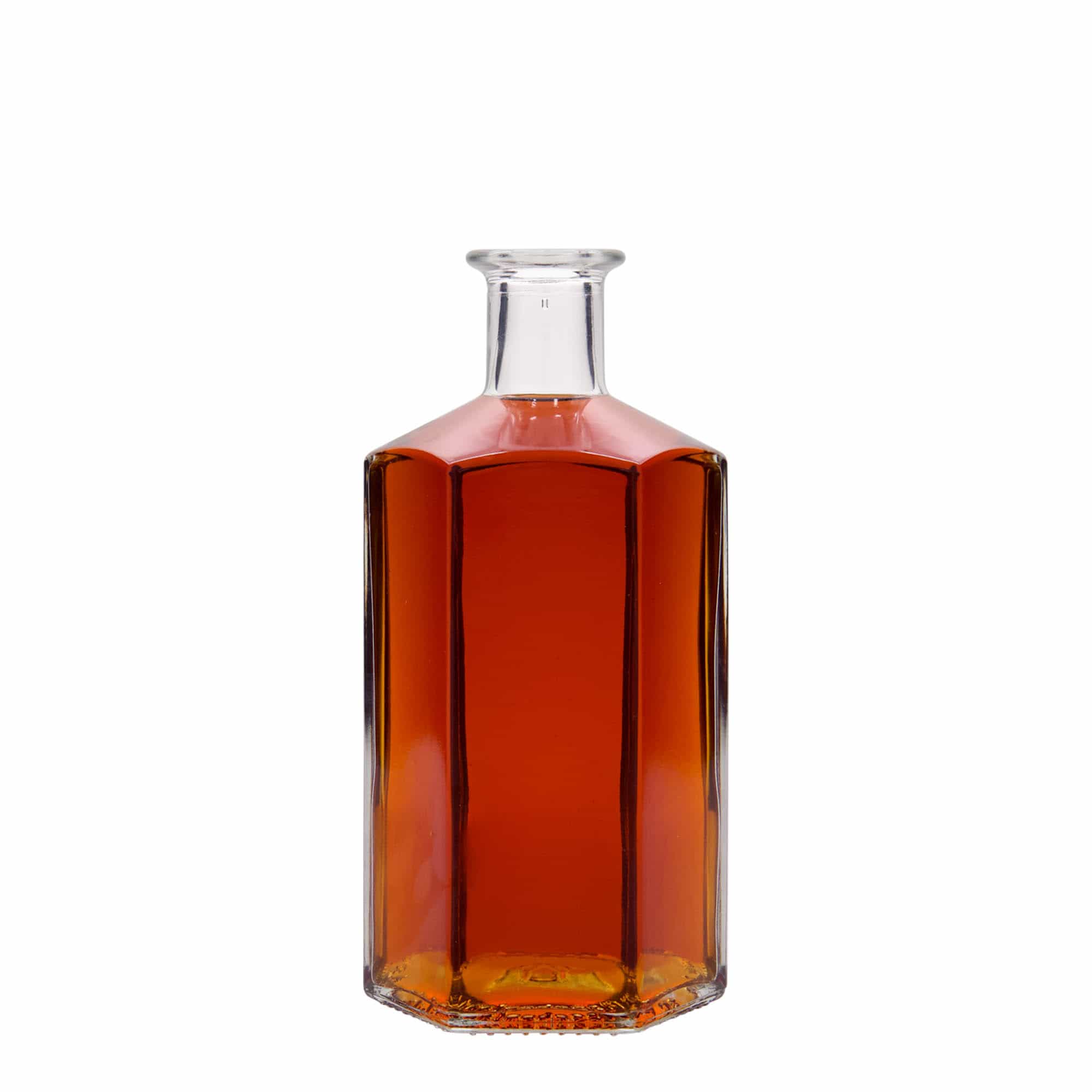 500 ml steklenica za lekarno 'Jimmy', šestkotna, odprtina: pluta