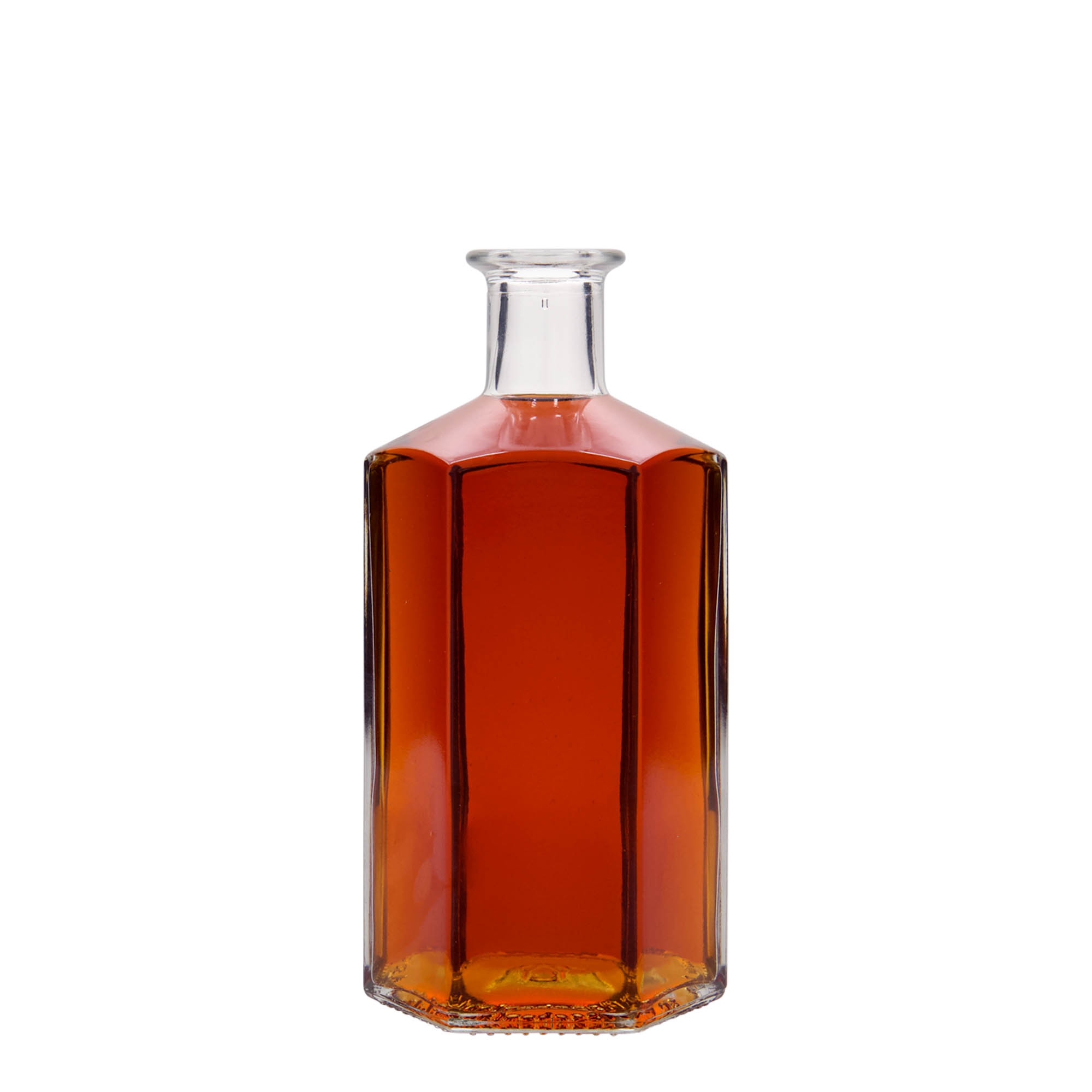 500 ml steklenica za lekarno 'Jimmy', šestkotna, odprtina: pluta