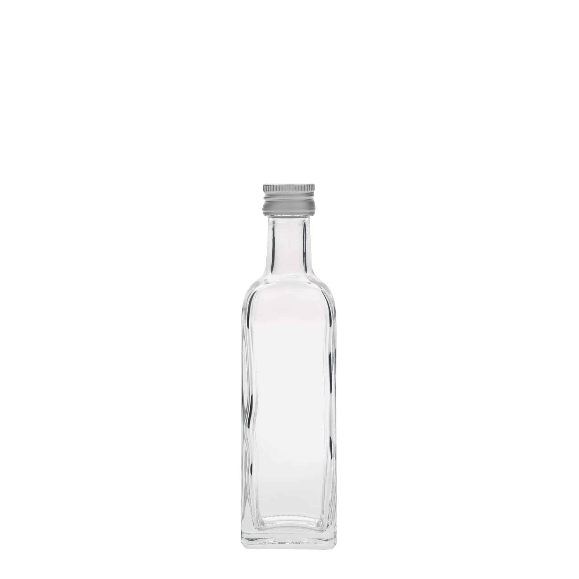 60 ml steklena steklenica »Marasca«, kvadratna, ustje: PP 18