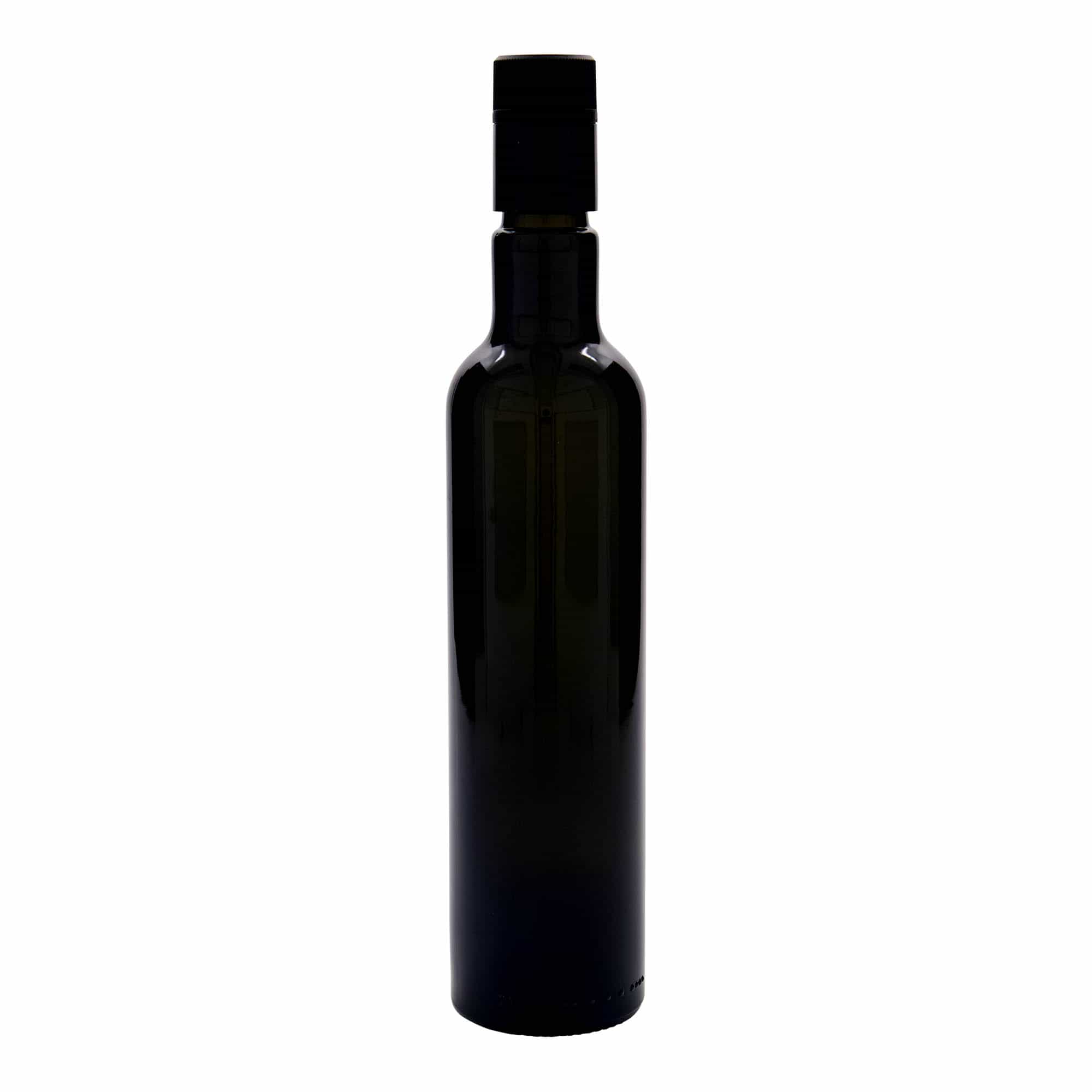 500 ml steklenica za kis/oljčno olje 'Willy New', steklo, starinsko zeleno, odprtina: DOP