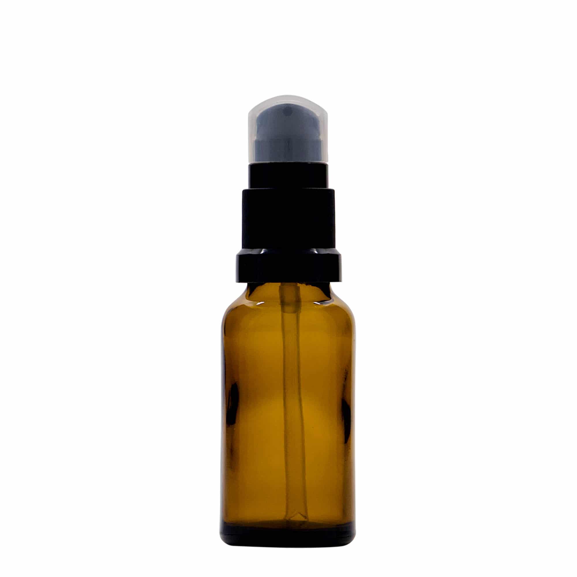 20 ml steklenica za zdravila s črpalko za losjon, steklo, rjava, ustje: DIN 18 20 ml steklenica za zdravila s črpalko za losjon, steklo, rjava, ustje: DIN 18