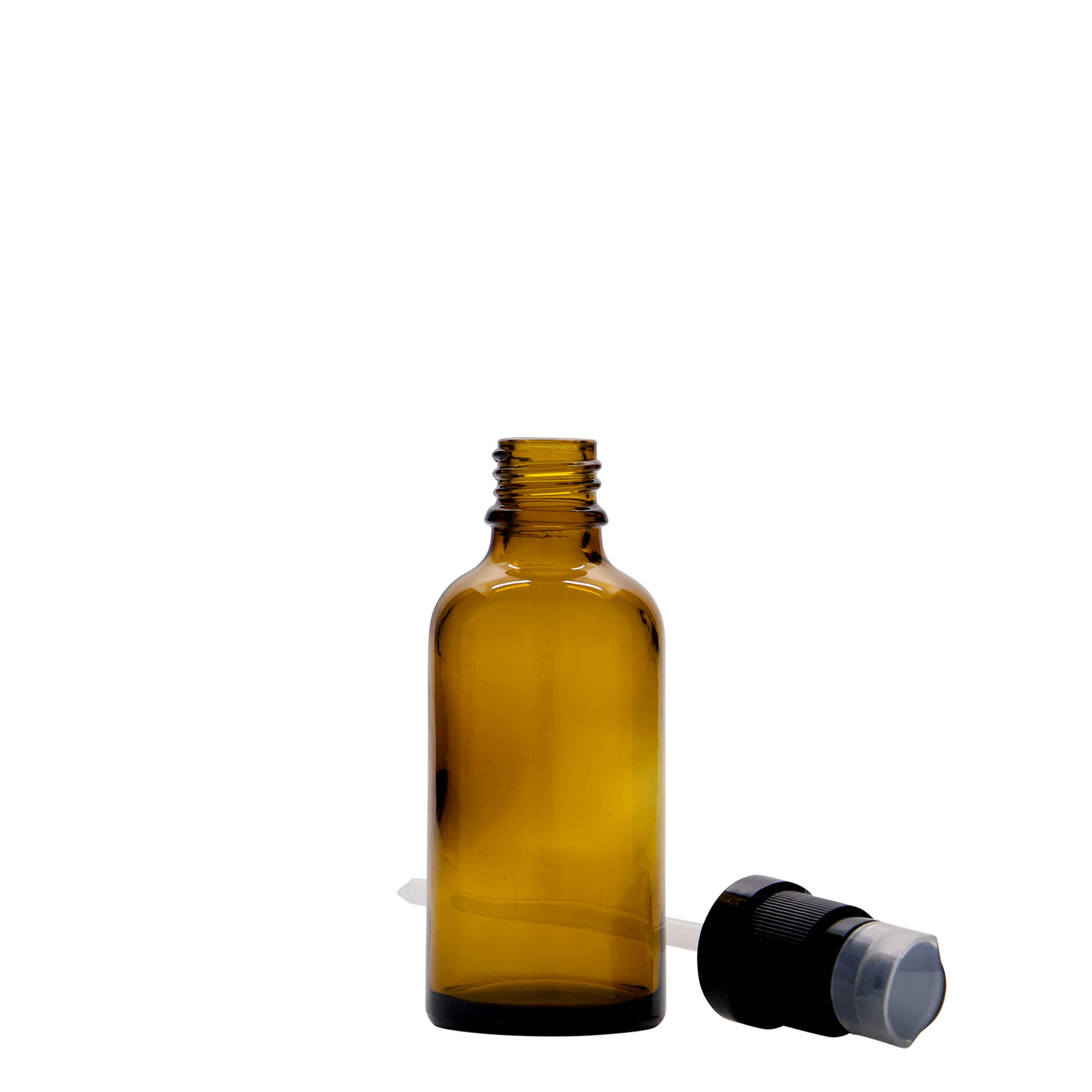 50 ml medicinska steklenička z dozirno črpalko za losjon, steklo, rjava, odprtina: DIN 18 50 ml medicinska steklenička z dozirno črpalko za losjon, steklo, rjava, odprtina: DIN 18