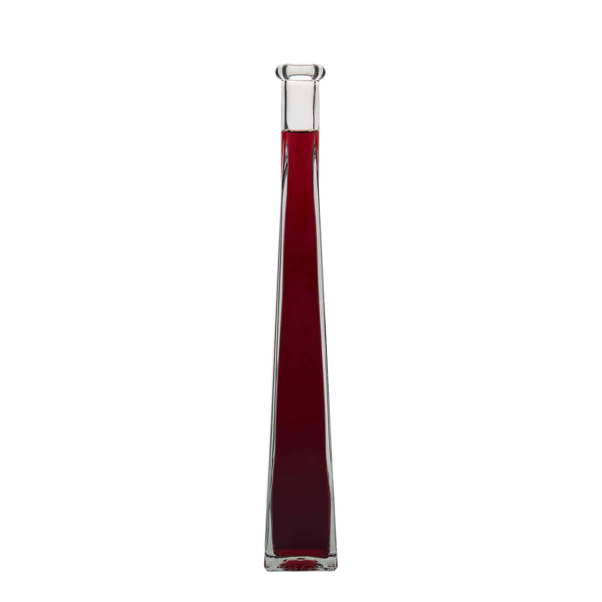 200 ml steklena steklenica »Dama Quadrato«, kvadratna, ustje: pluta