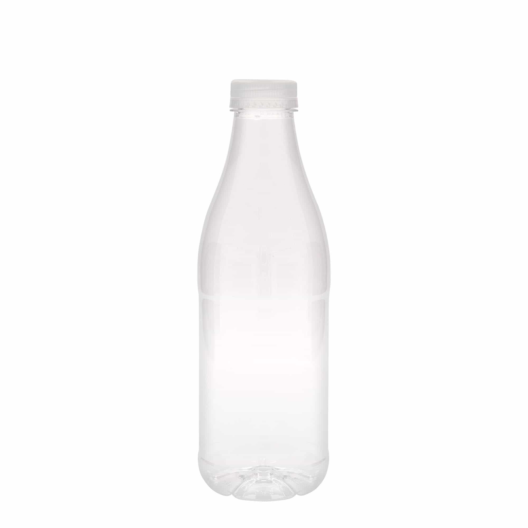 1000 ml steklenica iz PET plastike »Milk and Juice«, plastika, ustje: 38 mm