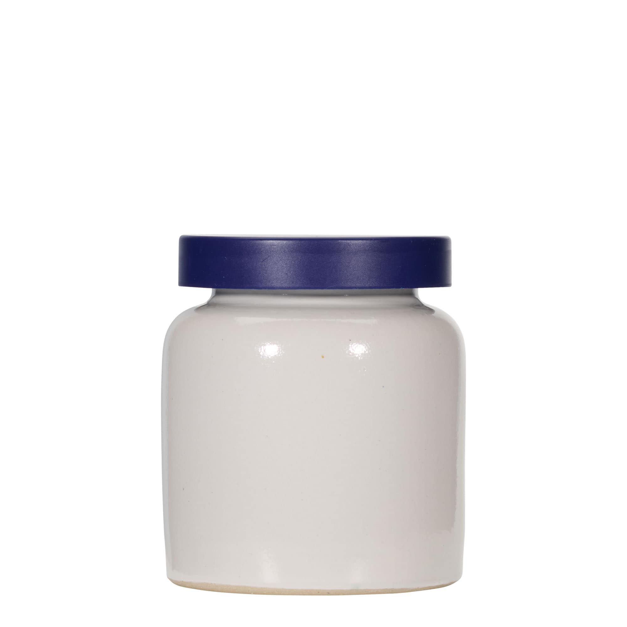 270 ml glineni lonec, keramika, bela, odprtina: pokrov z navojem