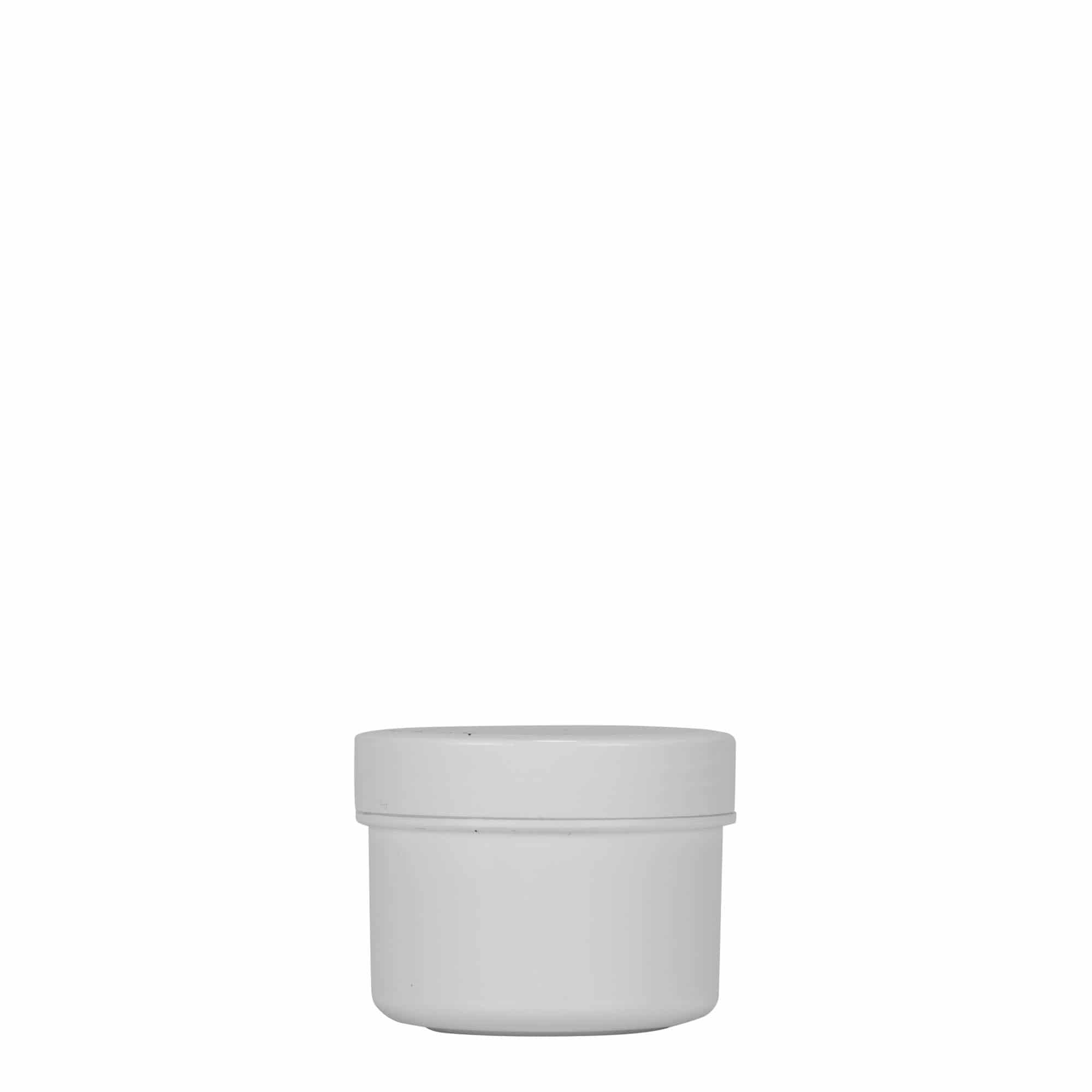 35 ml plastična posoda »White Line«, PP, bela, ustje: navojni zamašek