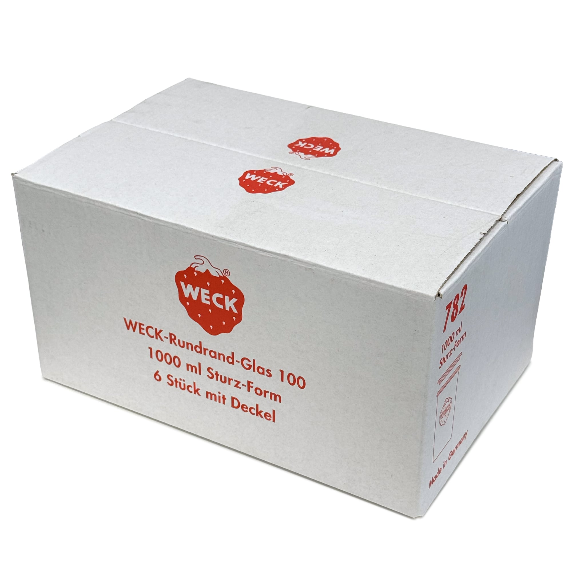 6x 1000 ml WECK kozarec za vlaganje s steklenim pokrovom RR 100